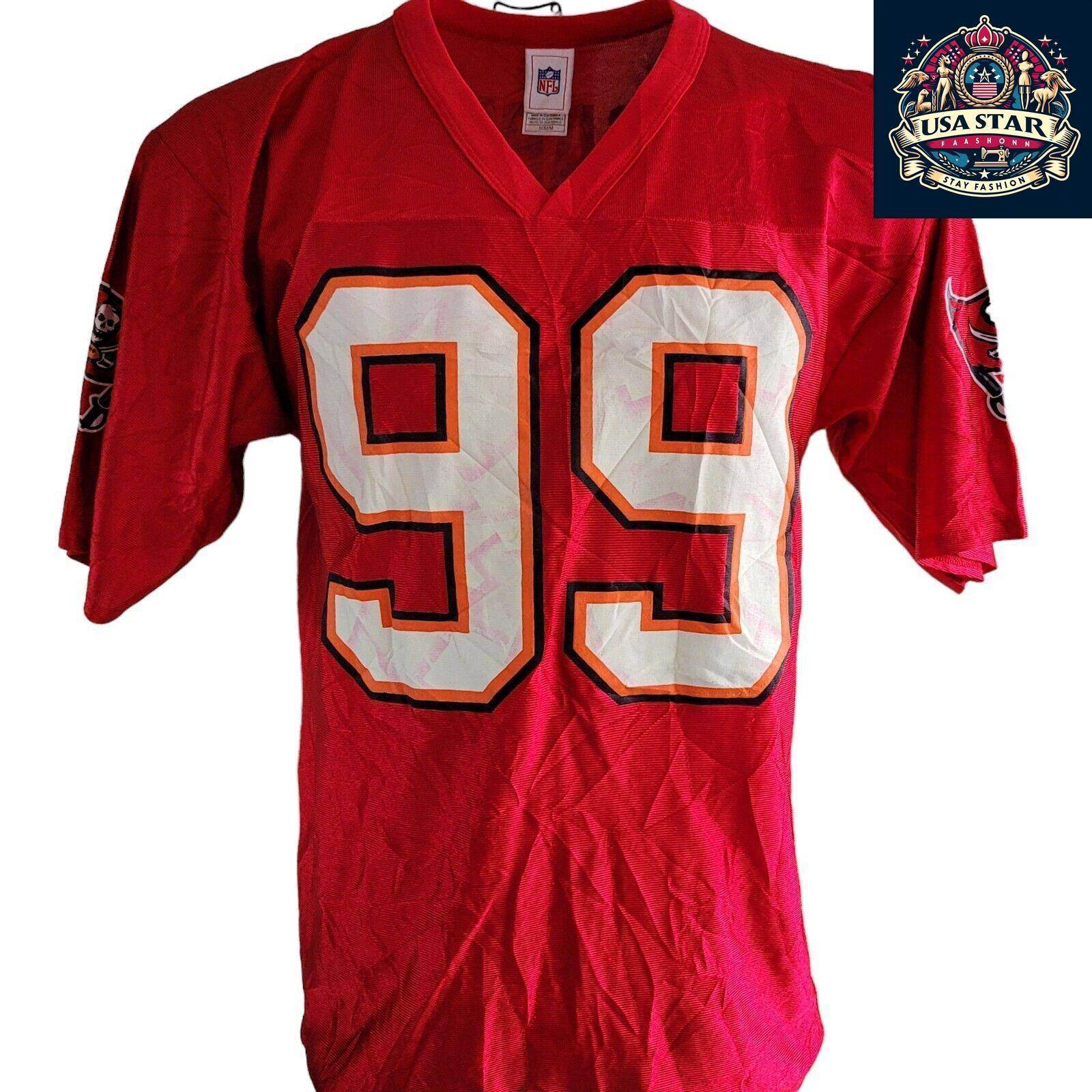 Tampa Bay Buccaneers Jersey, Sapp 99, Size M, Authentic NFL On Field Apparel, Durable Fabric - USASTARFASHION