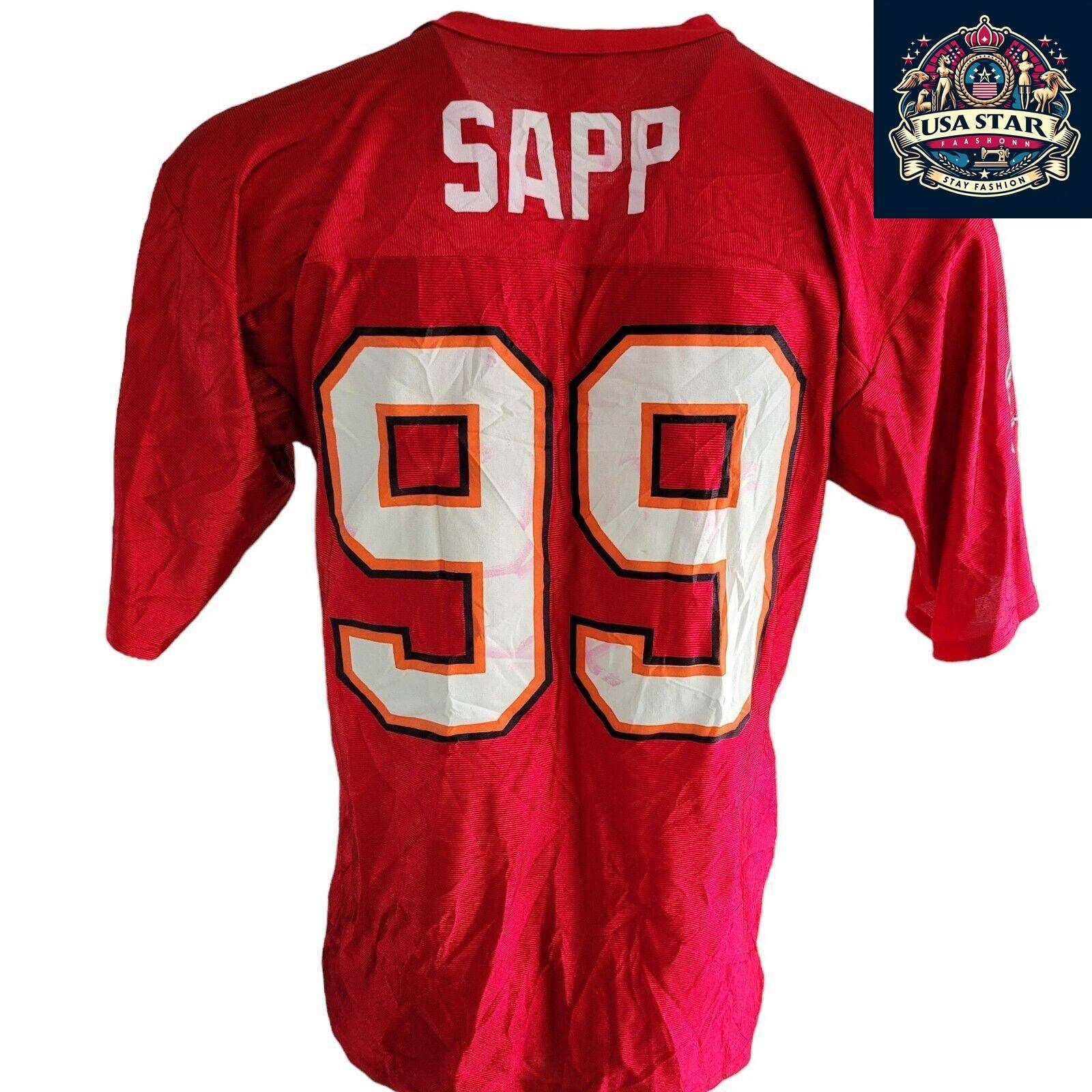 Tampa Bay Buccaneers Jersey, Sapp 99, Size M, Authentic NFL On Field Apparel, Durable Fabric - USASTARFASHION