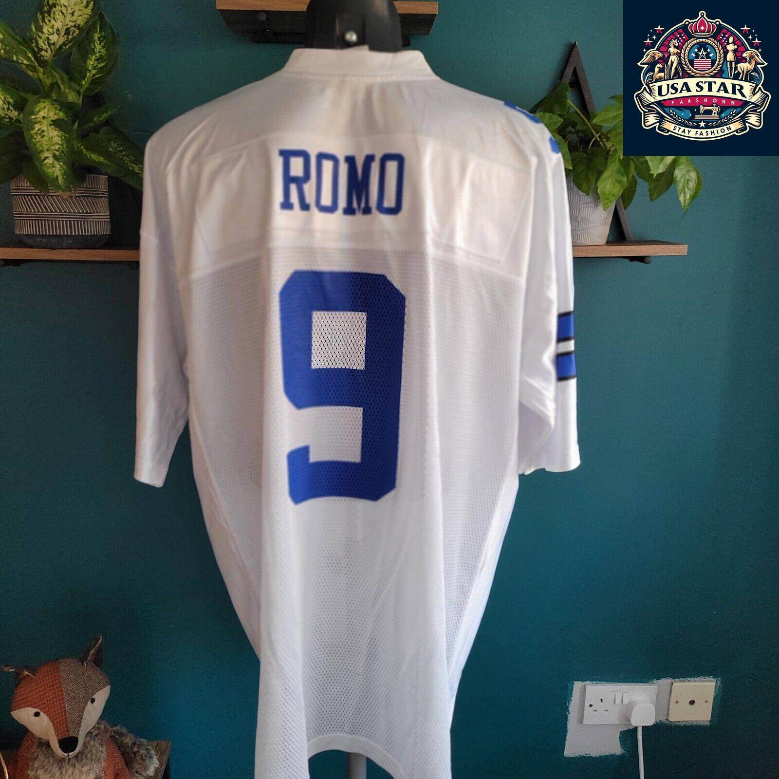 Tony Romo Jersey 2XL - Vintage Style, Breathable Fabric, Comfortable Fit for Dallas Cowboys Fans - USASTARFASHION