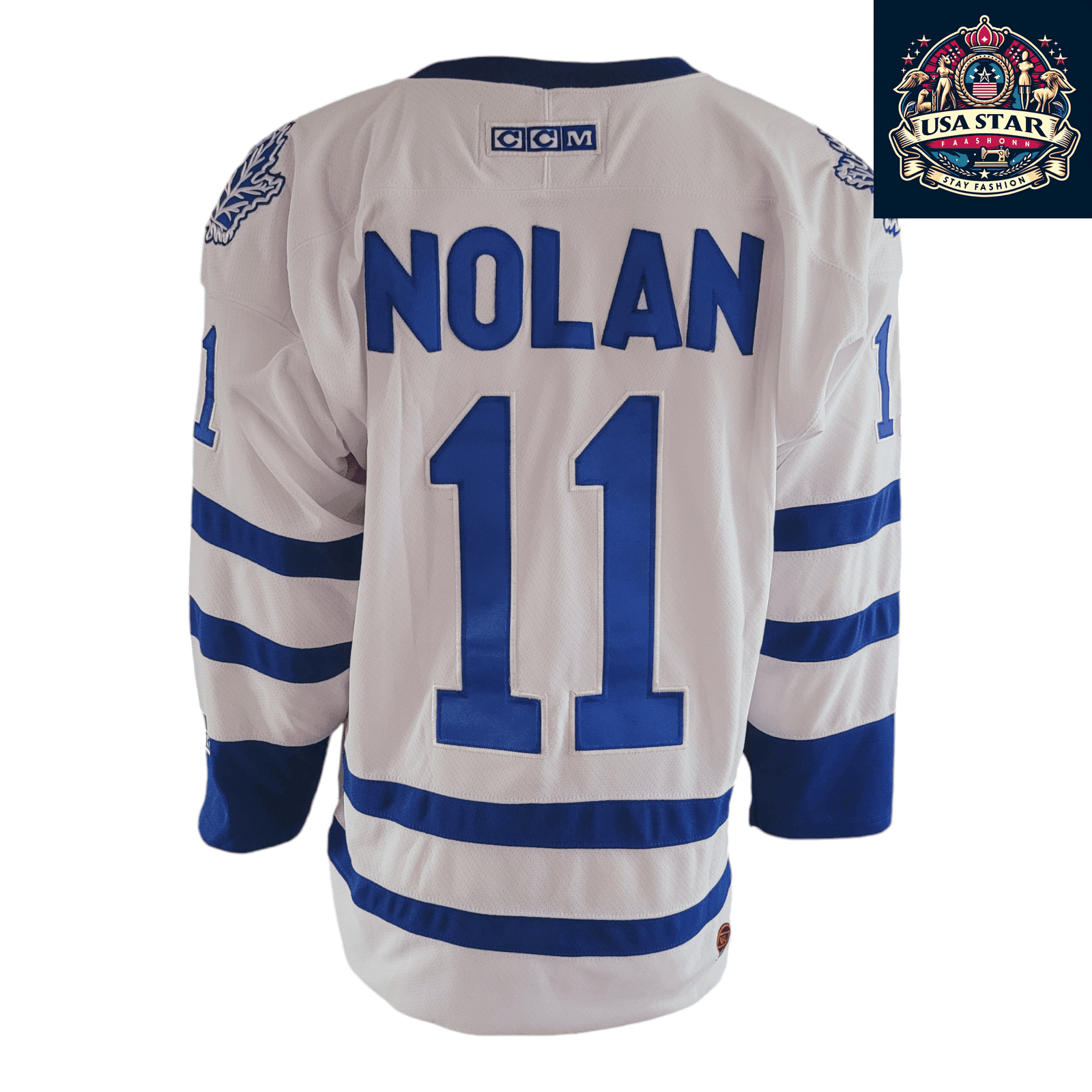 Toronto Maple Leafs Jersey Owen Nolan CCM 11 Adult Medium - Moisture - Wicking Fabric - USASTARFASHION