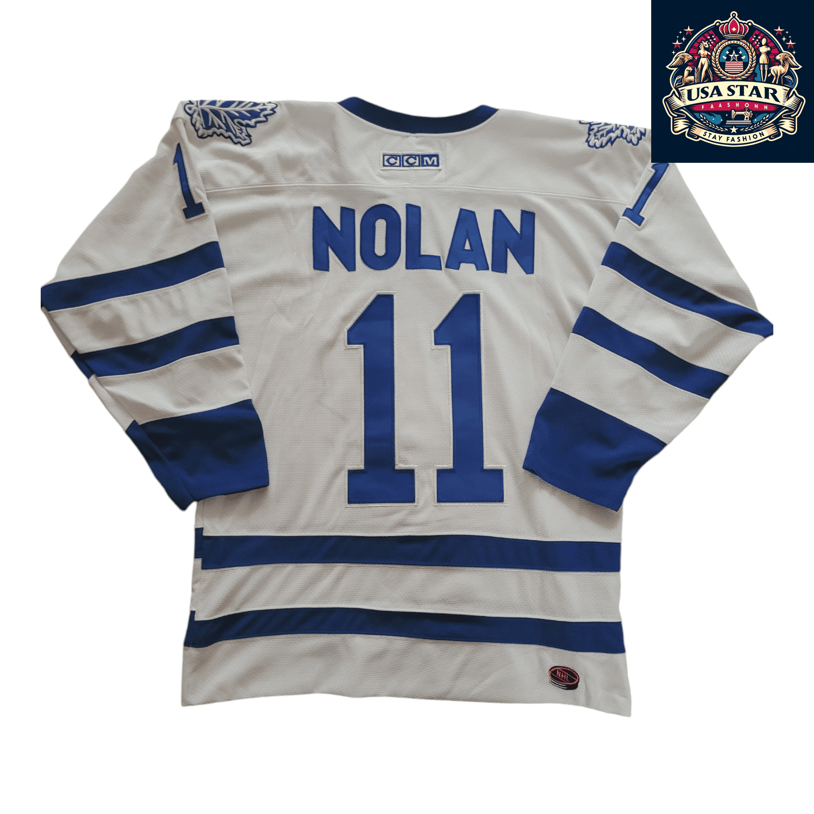 Toronto Maple Leafs Jersey Owen Nolan CCM 11 Adult Medium - Moisture - Wicking Fabric - USASTARFASHION