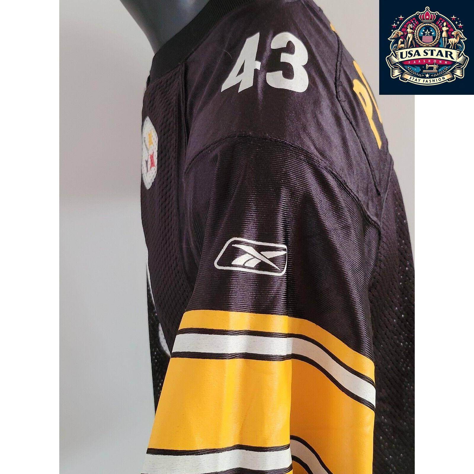 Troy Polamalu 43 Reebok Jersey Youth Large - Official NFL Pittsburgh Steelers Merchandise - USASTARFASHION