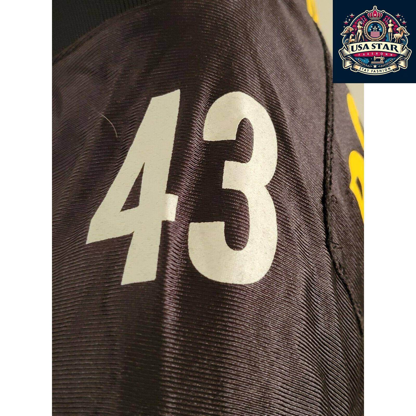 Troy Polamalu 43 Reebok Jersey Youth Large - Official NFL Pittsburgh Steelers Merchandise - USASTARFASHION