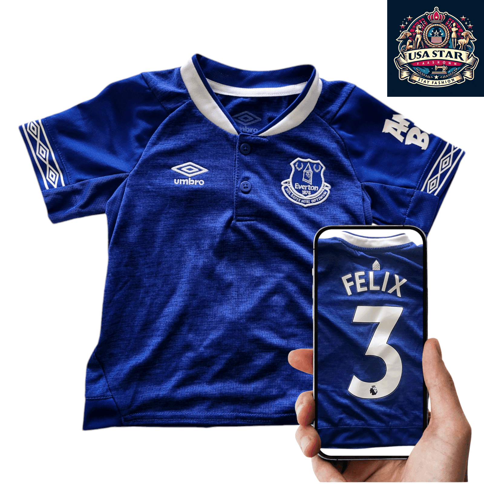 Umbro Everton Football Club Kids Jersey - Official Infant Home Shirt 2 - 3 Years NWT - USASTARFASHION
