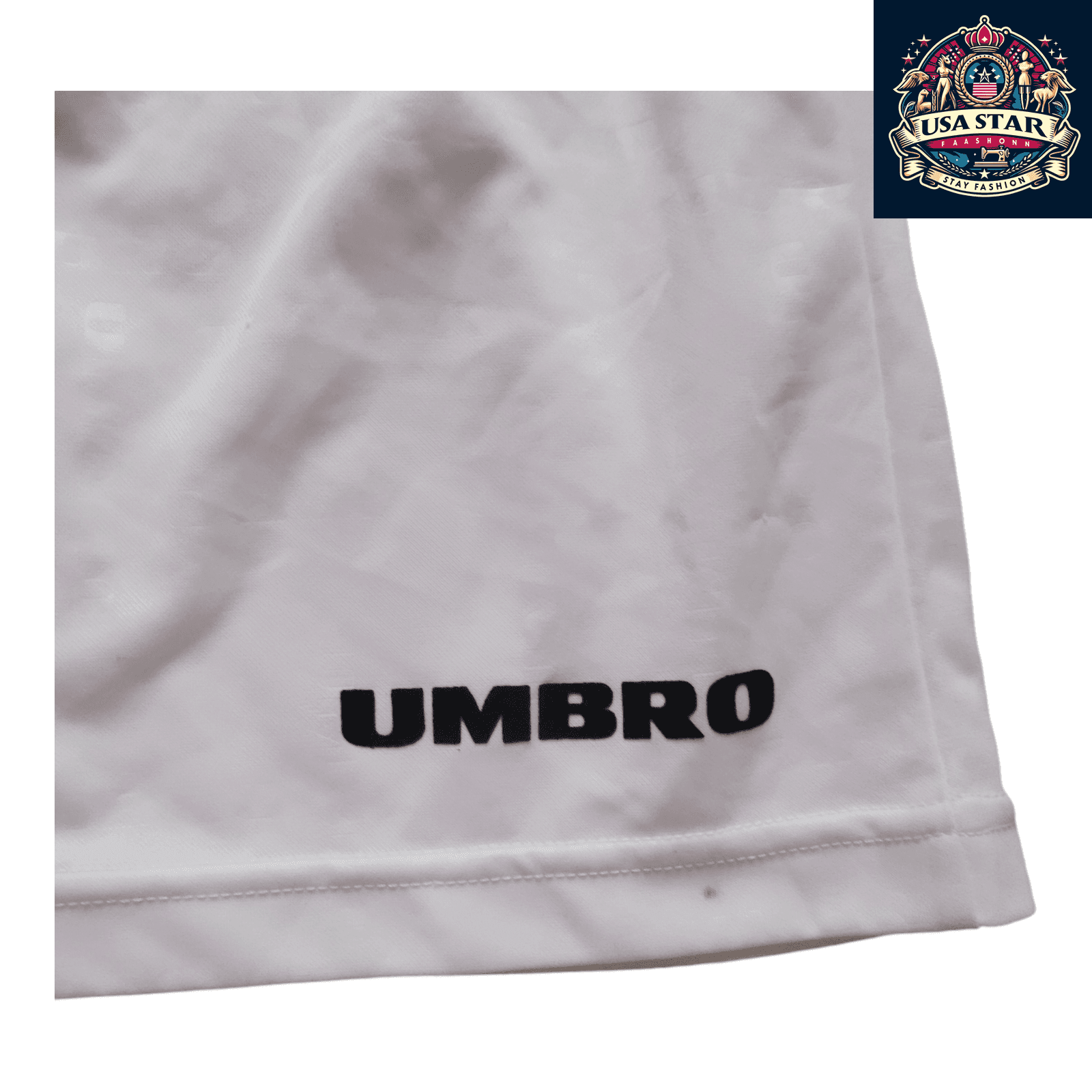 Umbro Shorts For Kids - White Youth Athletic Shorts Size 158 (79/2) with Elastic Waistband - USASTARFASHION