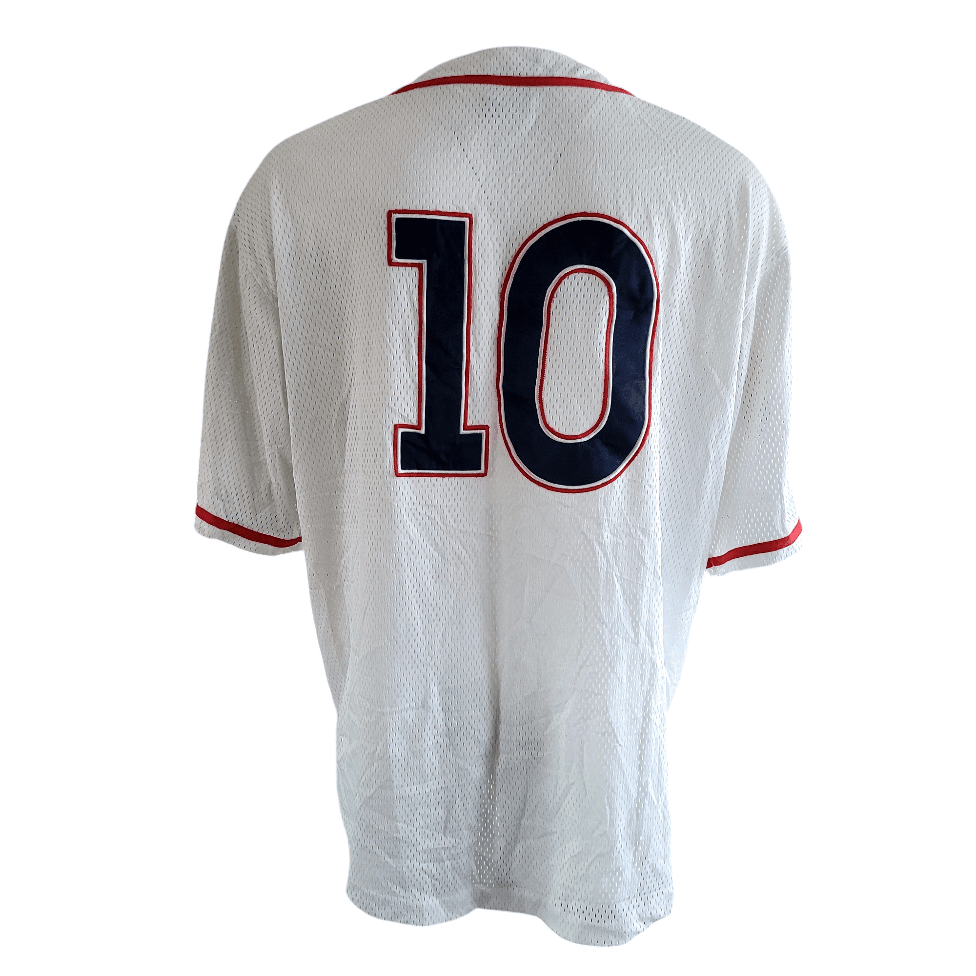 Unisex 2XL Atlanta Baseball Jersey in White/Red with Authentic Logos - K&S Sportswear - USASTARFASHION