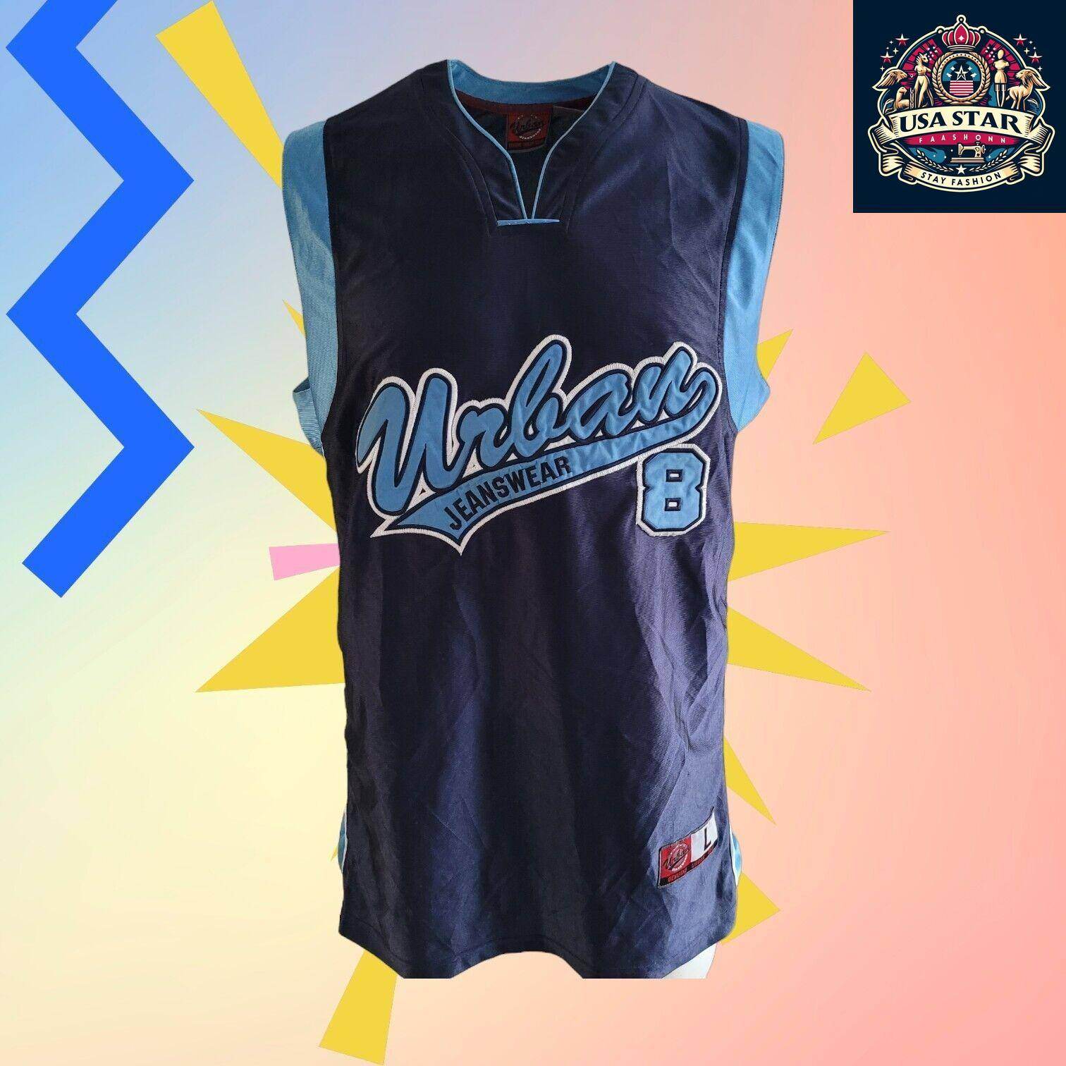 Urban Jeanswear NBA Vest 8, Size L - Comfortable Fit, Durable Fabric, Ideal for Basketball Fans - USASTARFASHION