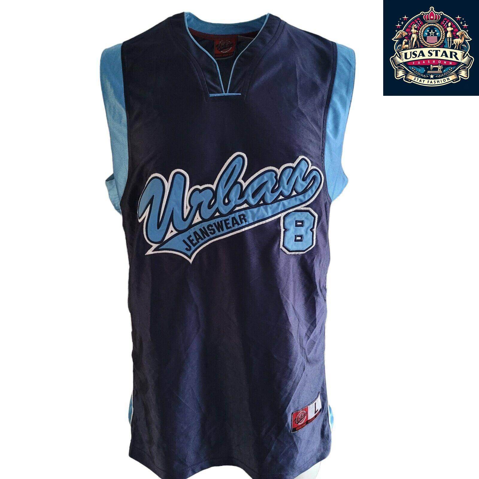 Urban Jeanswear NBA Vest 8, Size L - Comfortable Fit, Durable Fabric, Ideal for Basketball Fans - USASTARFASHION