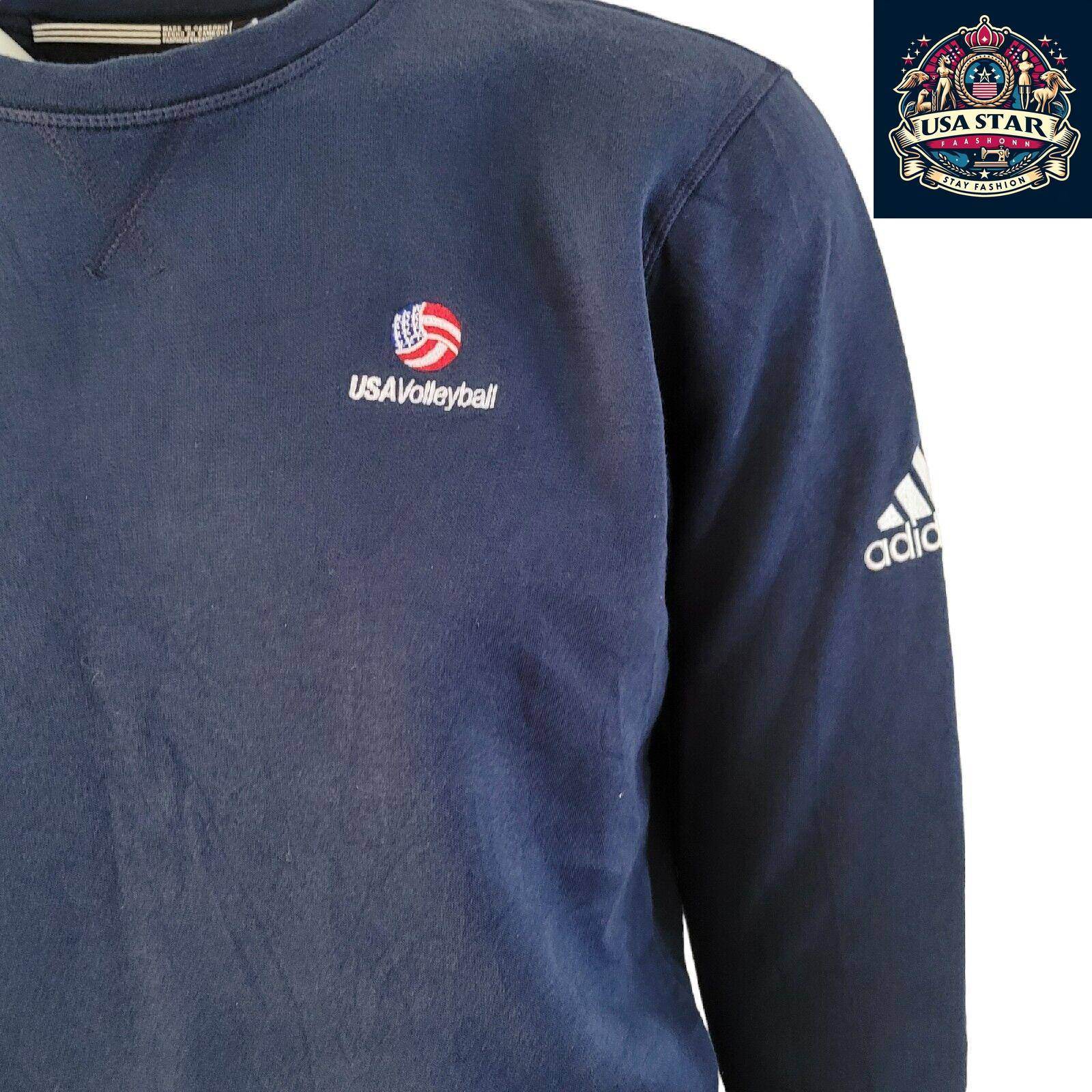 USA Volleyball Adidas Crew Neck Sweatshirt Size M - Comfortable Fit, Versatile Style, Grade A Condition - USASTARFASHION