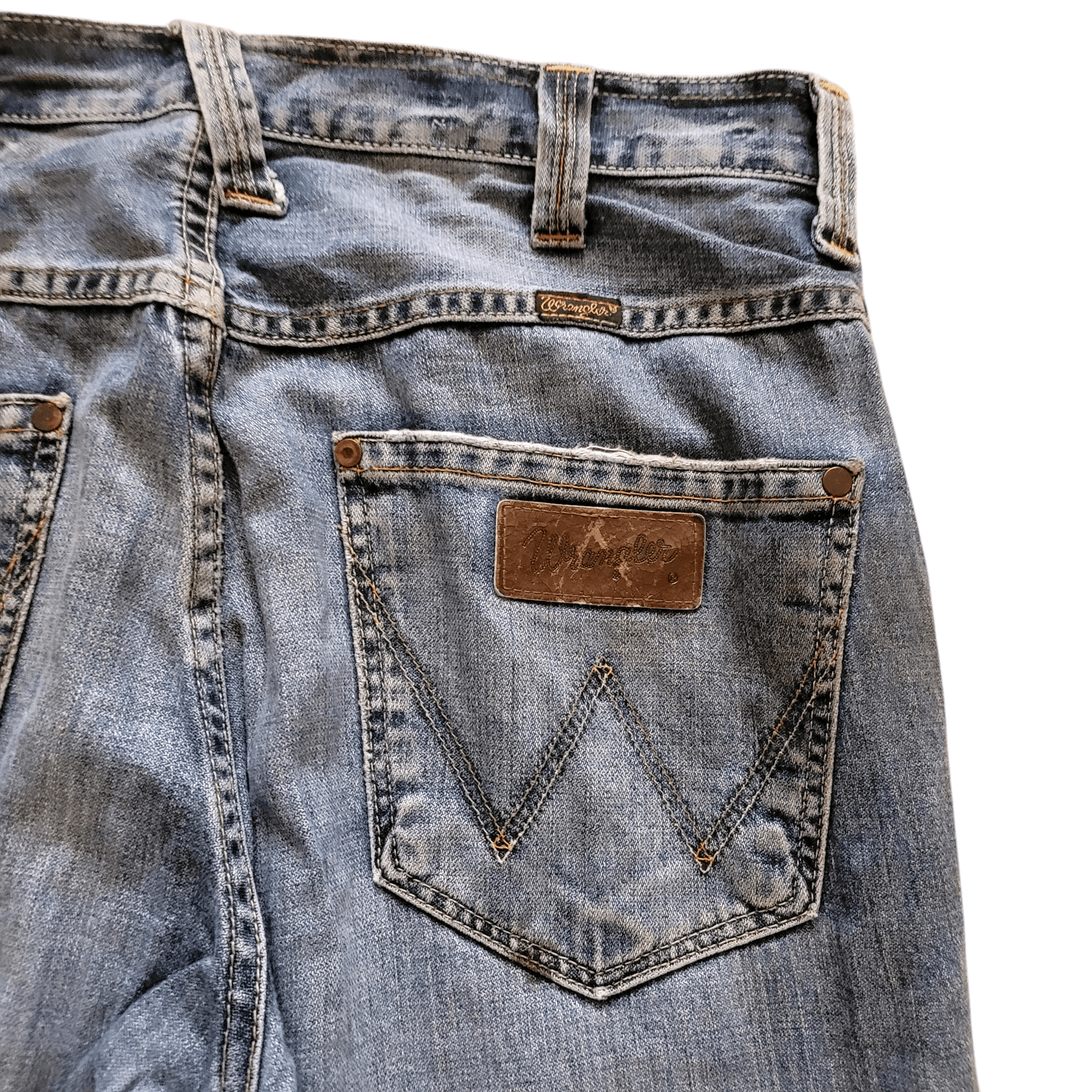 Used Wrangler Jeans Men's Alaska W34 L32 Straight Leg Blue - Grade B Condition - USASTARFASHION
