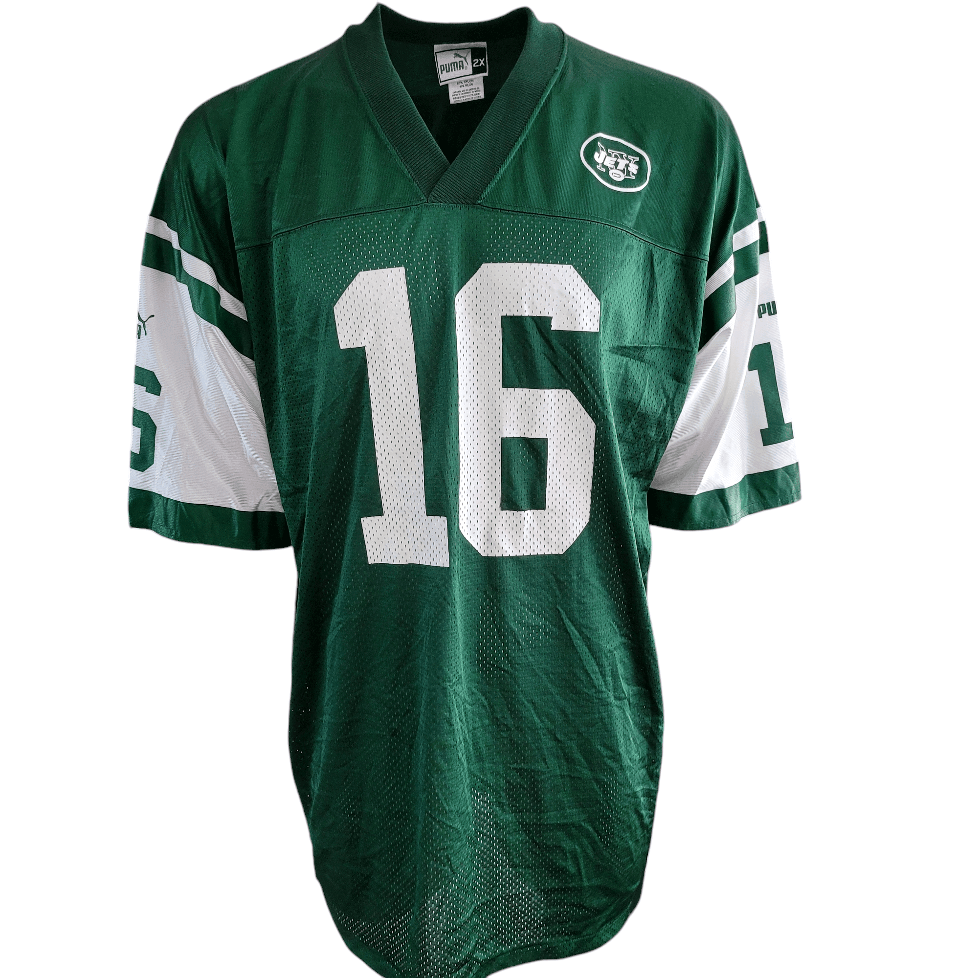 Vinny Testaverde Jersey - New York Jets 16 Men's 2XL - Official Puma, Grade A Condition - USASTARFASHION