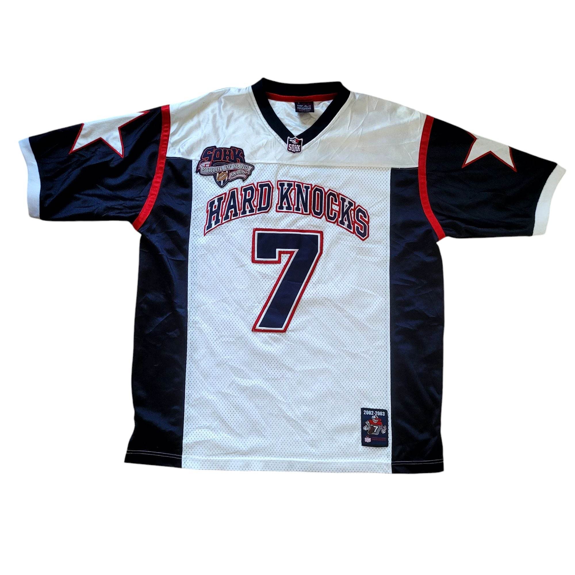 Vintage 2002 - 03 School of Hard Knocks Football Jersey 7 Div Champs Sz L - USASTARFASHION