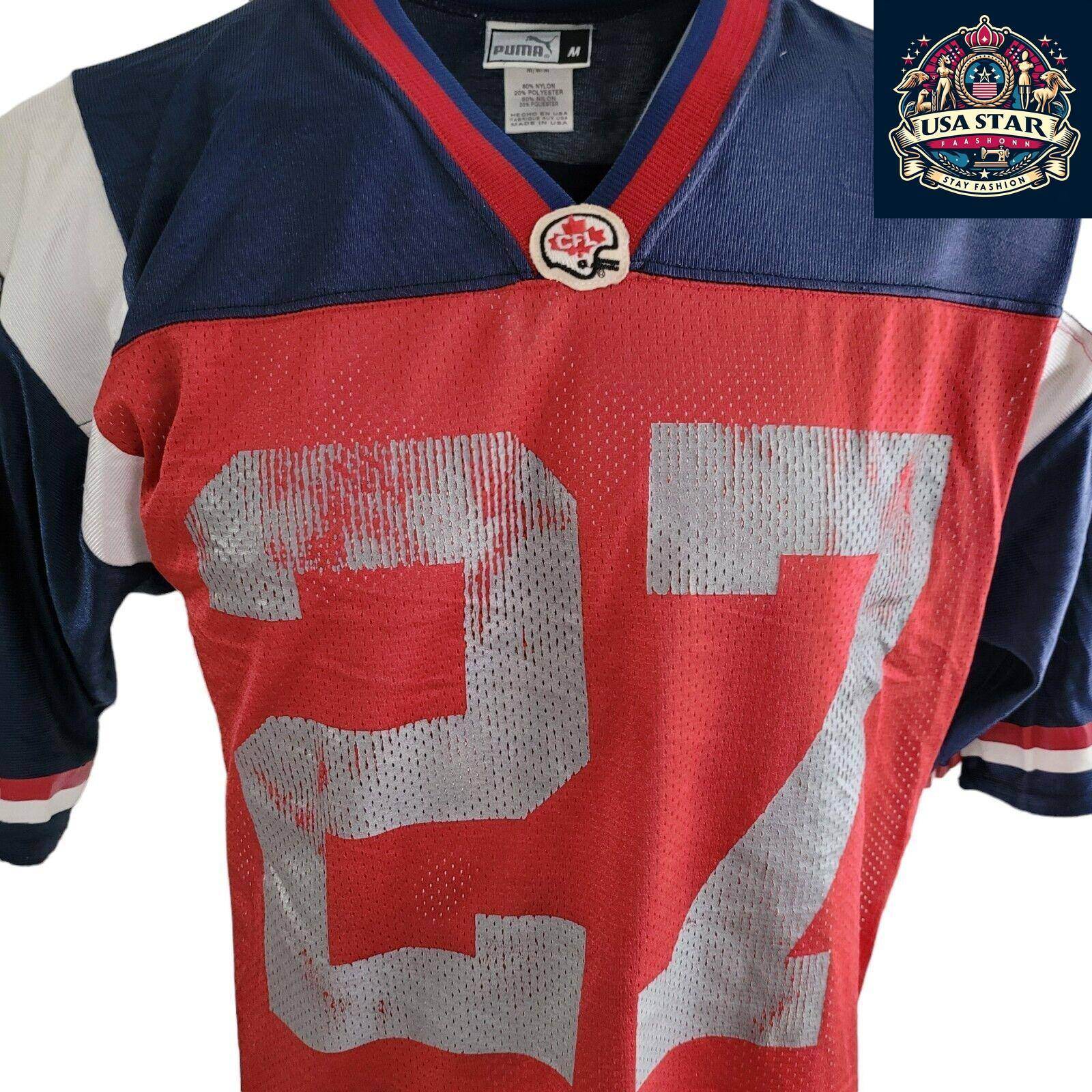 Vintage 90's Puma NFL Pringle.#27 Jersey Adult Size M - USASTARFASHION