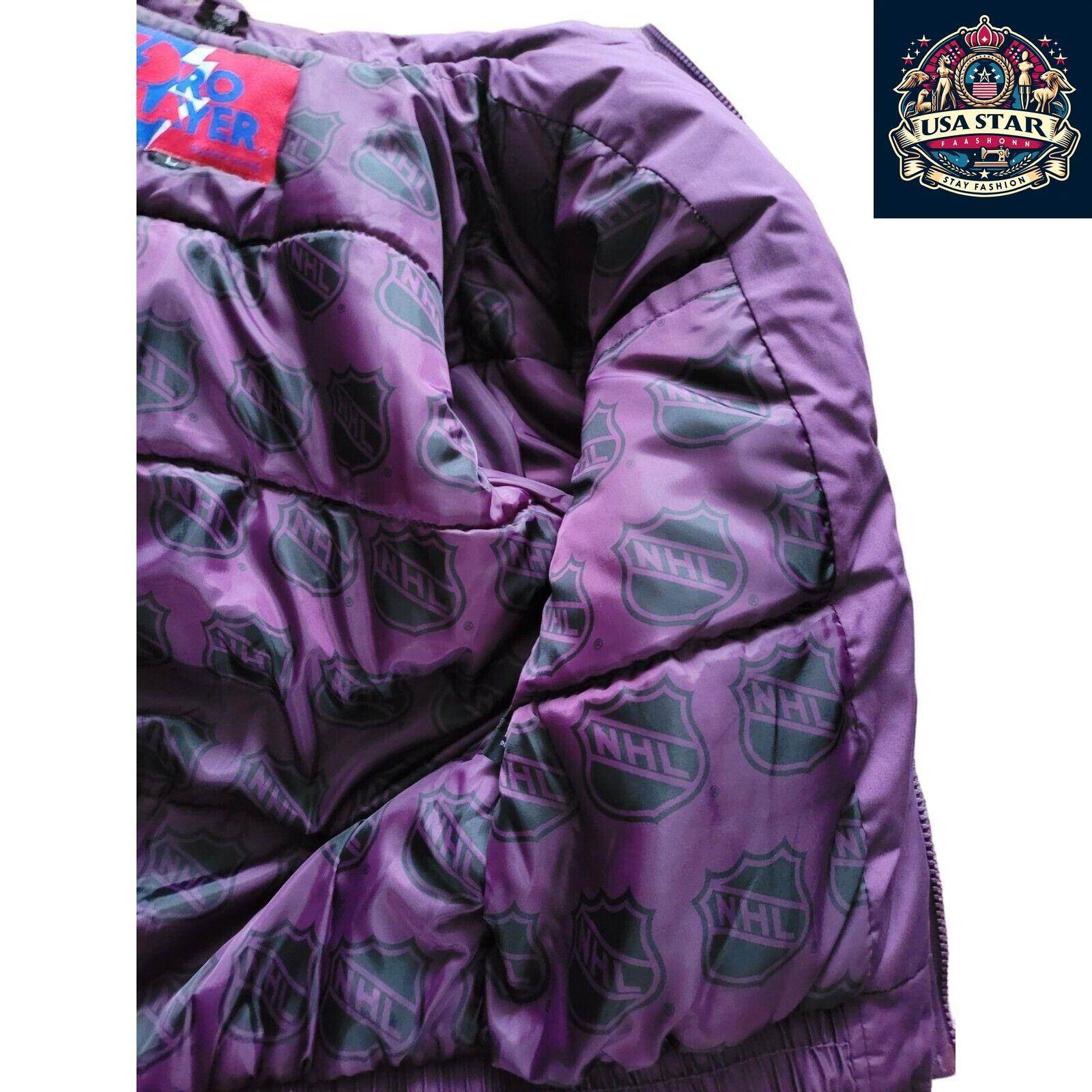 Vintage 90s Anaheim Mighty Ducks Pro Player Puffer Jacket Insulated Sz XL - USASTARFASHION