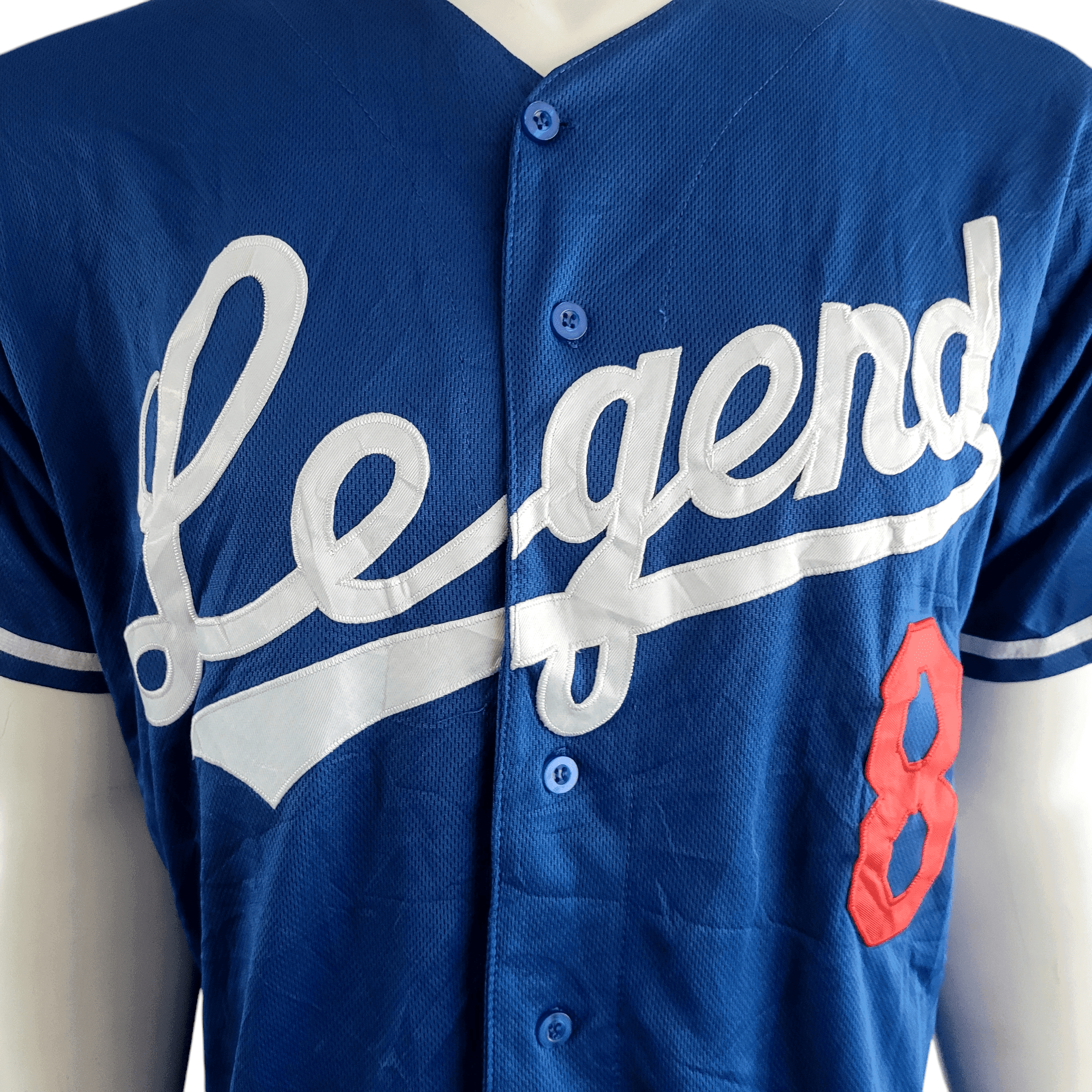 Vintage Baseball Jersey 1978 Legend Series in Blue - XL Size - Used Grade A Condition - USASTARFASHION
