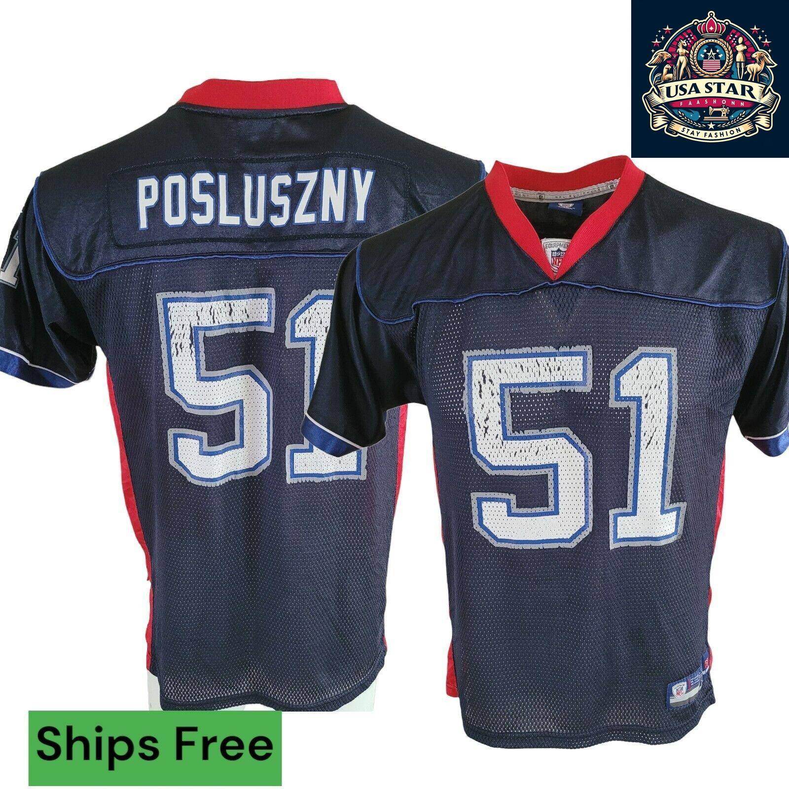 Vintage Buffalo Bills Jersey - Reebok Paul Posluszny 51 NFL Shirt Youth XL (18 - 20) Adult S - USASTARFASHION