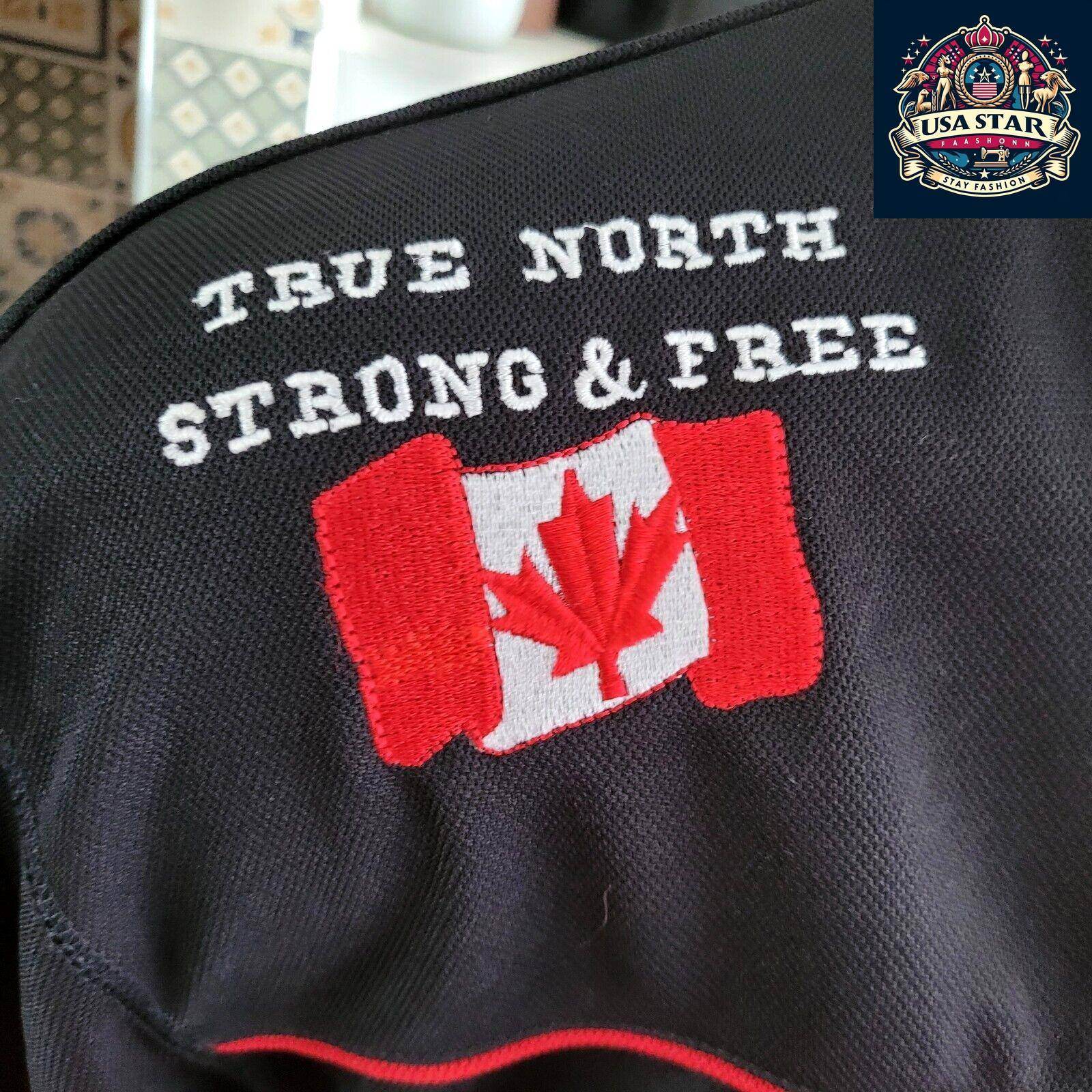 Vintage Canada Hockey Jersey With Maple Leaf Logo - Size XL/TG, Black, White, Red - USASTARFASHION