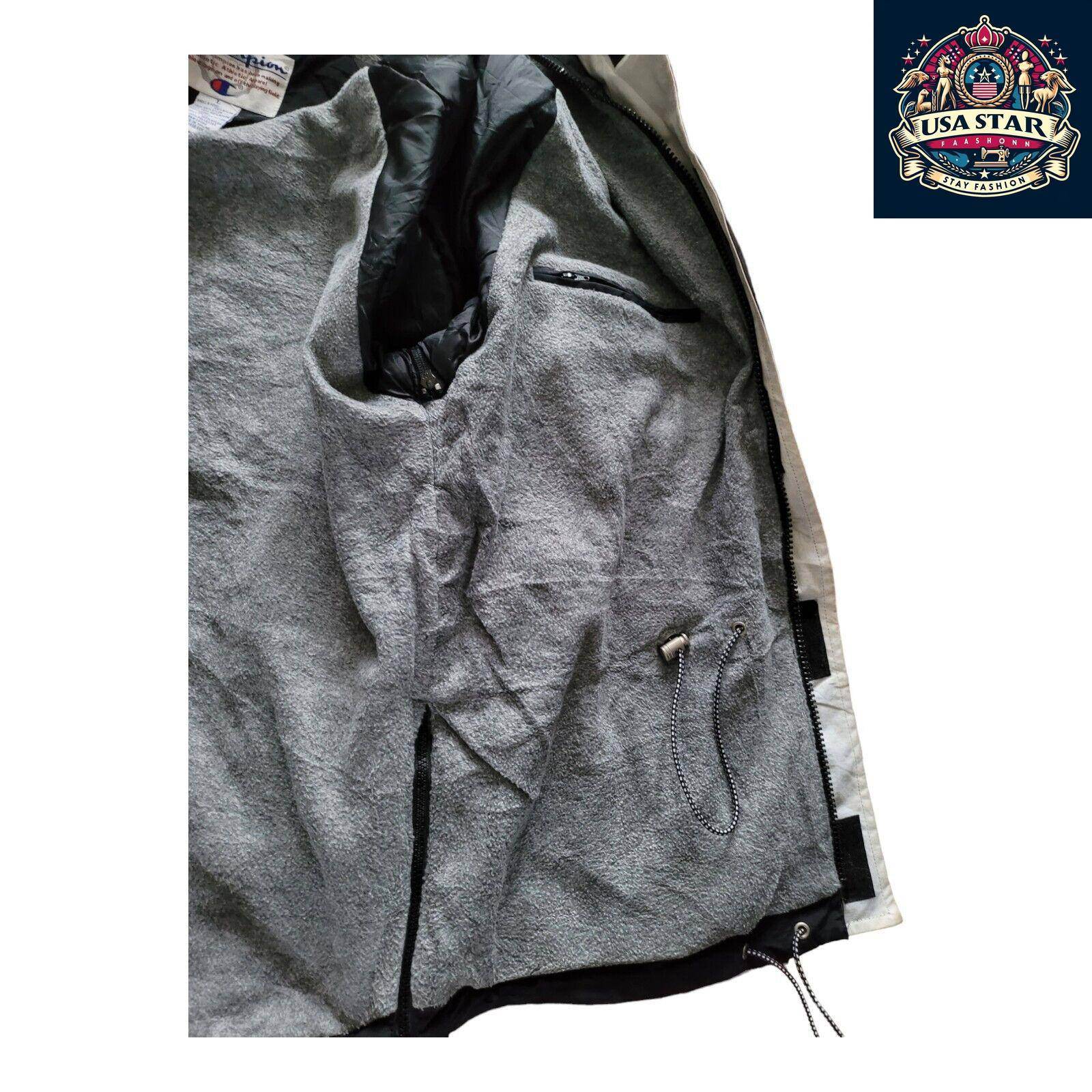 Vintage Champion Chicago Bulls Full - Zip Jacket Size L with Pockets and Embroidered Badges - USASTARFASHION