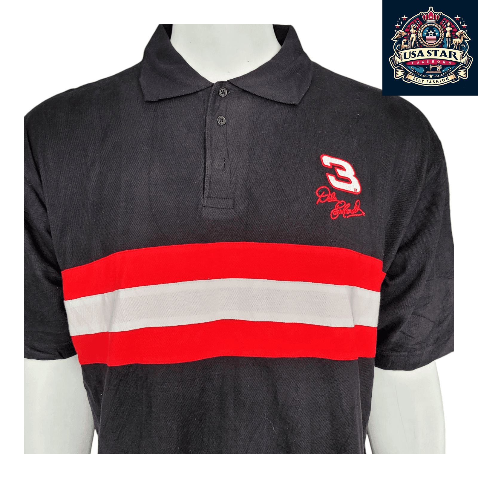 Vintage Dale Earnhardt Polo Shirt with Goodwrench Logo | Classic Racing Style for Fans - USASTARFASHION