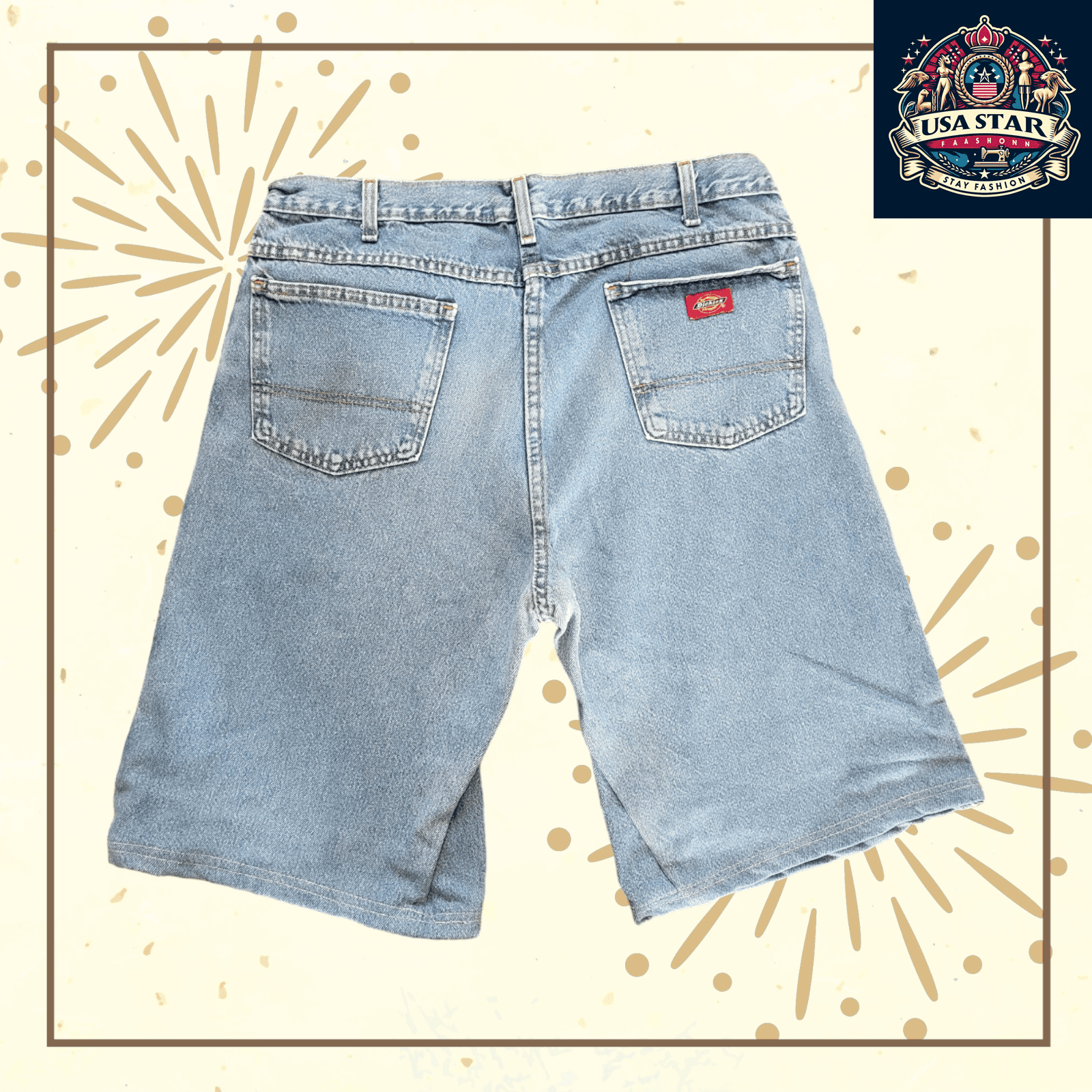 Vintage Dickies Denim Shorts W34 - Sustainable Fashion, Eco - Friendly Pre - Loved - USASTARFASHION