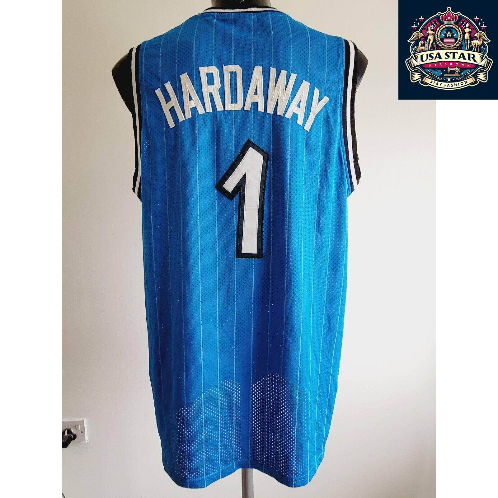 Vintage Hardaway 1 Orlando Magic Basketball Jersey Nike Mens - USASTARFASHION