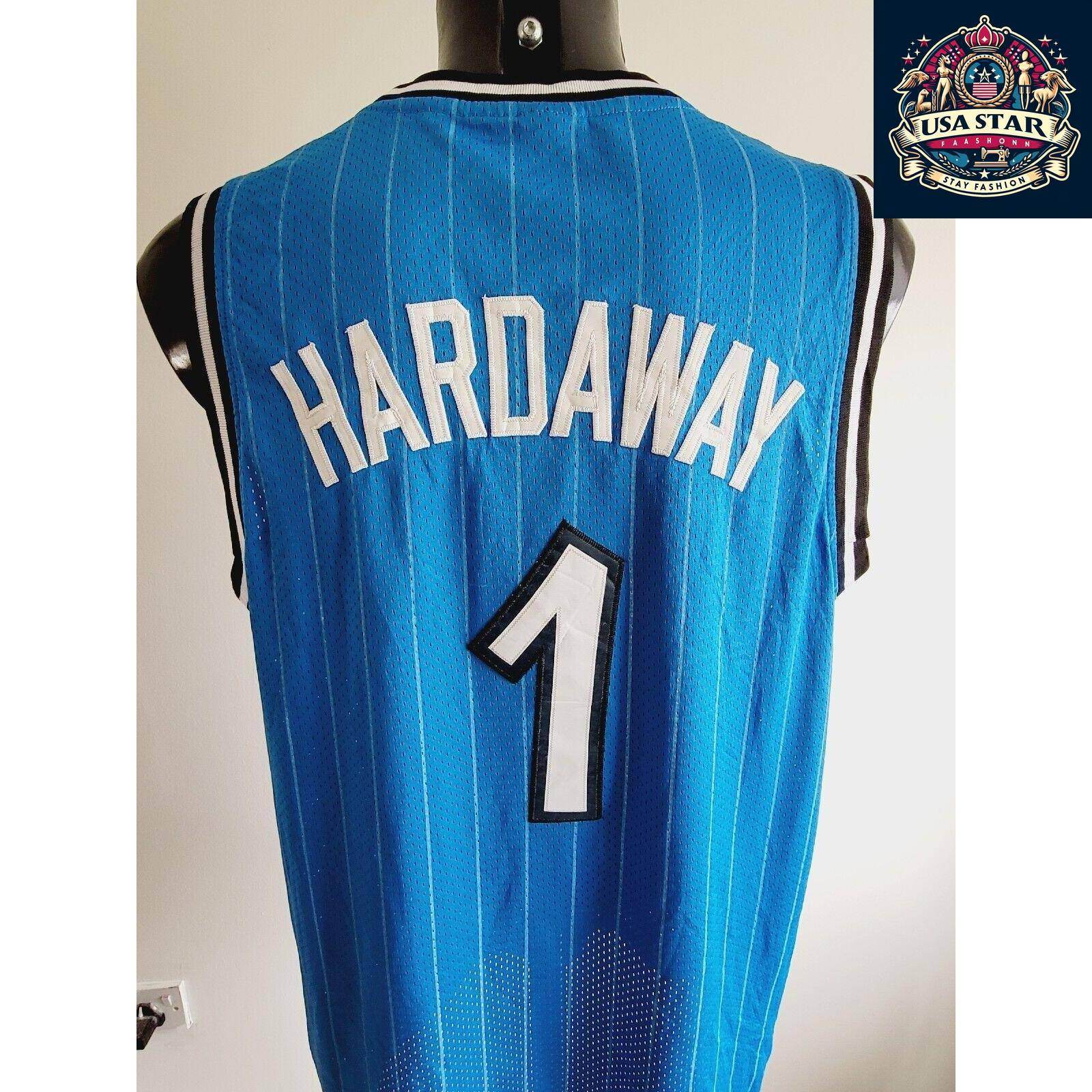 Vintage Hardaway 1 Orlando Magic Basketball Jersey Nike Mens - USASTARFASHION