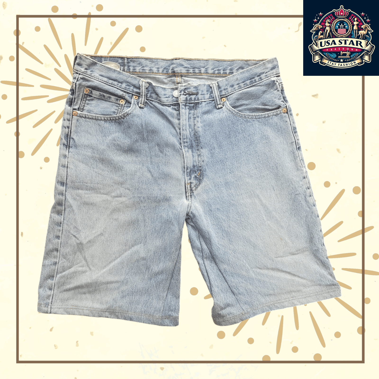 Vintage Levi's 501 Denim Jorts Men's Size W36 Light Wash - USASTARFASHION