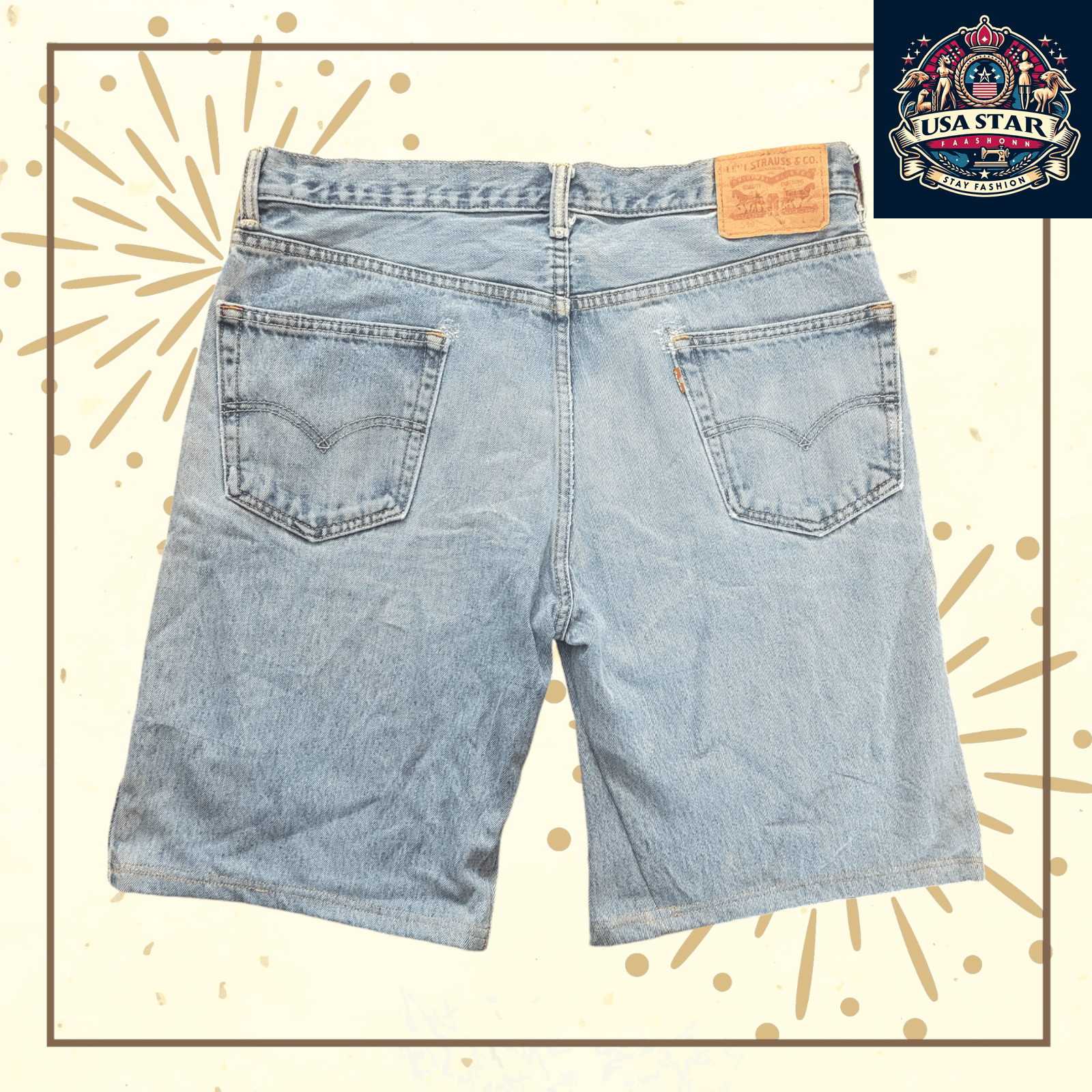 Vintage Levi's 501 Denim Jorts Men's Size W36 Light Wash - USASTARFASHION