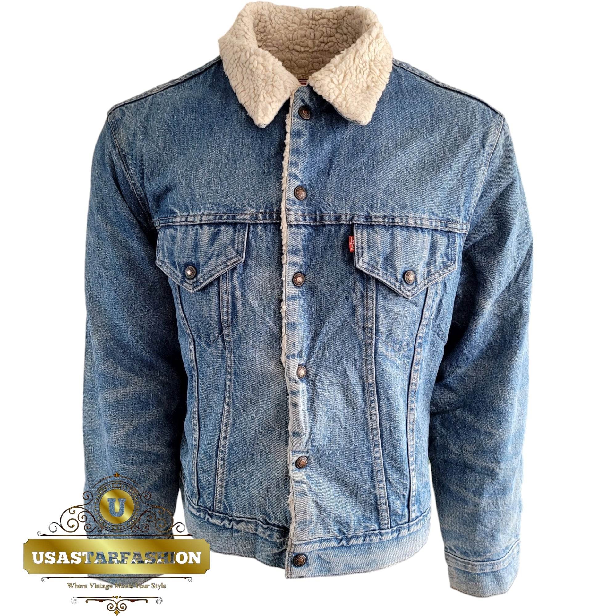 Vintage Levi’s 70605 Sherpa Trucker Jacket – Size 44 - USASTARFASHION