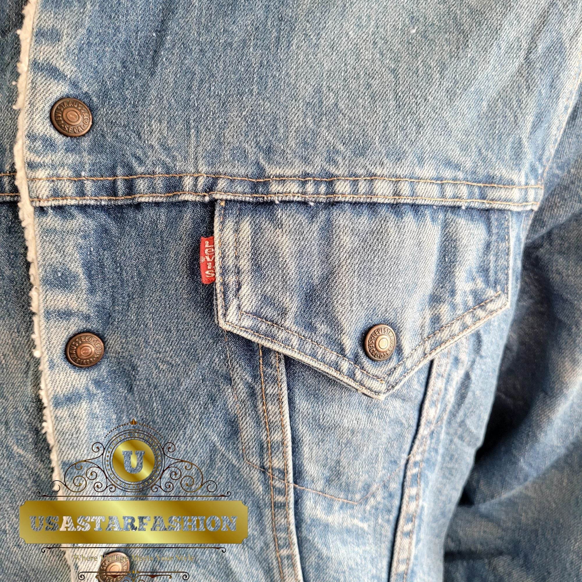 Vintage Levi’s 70605 Sherpa Trucker Jacket – Size 44 - USASTARFASHION