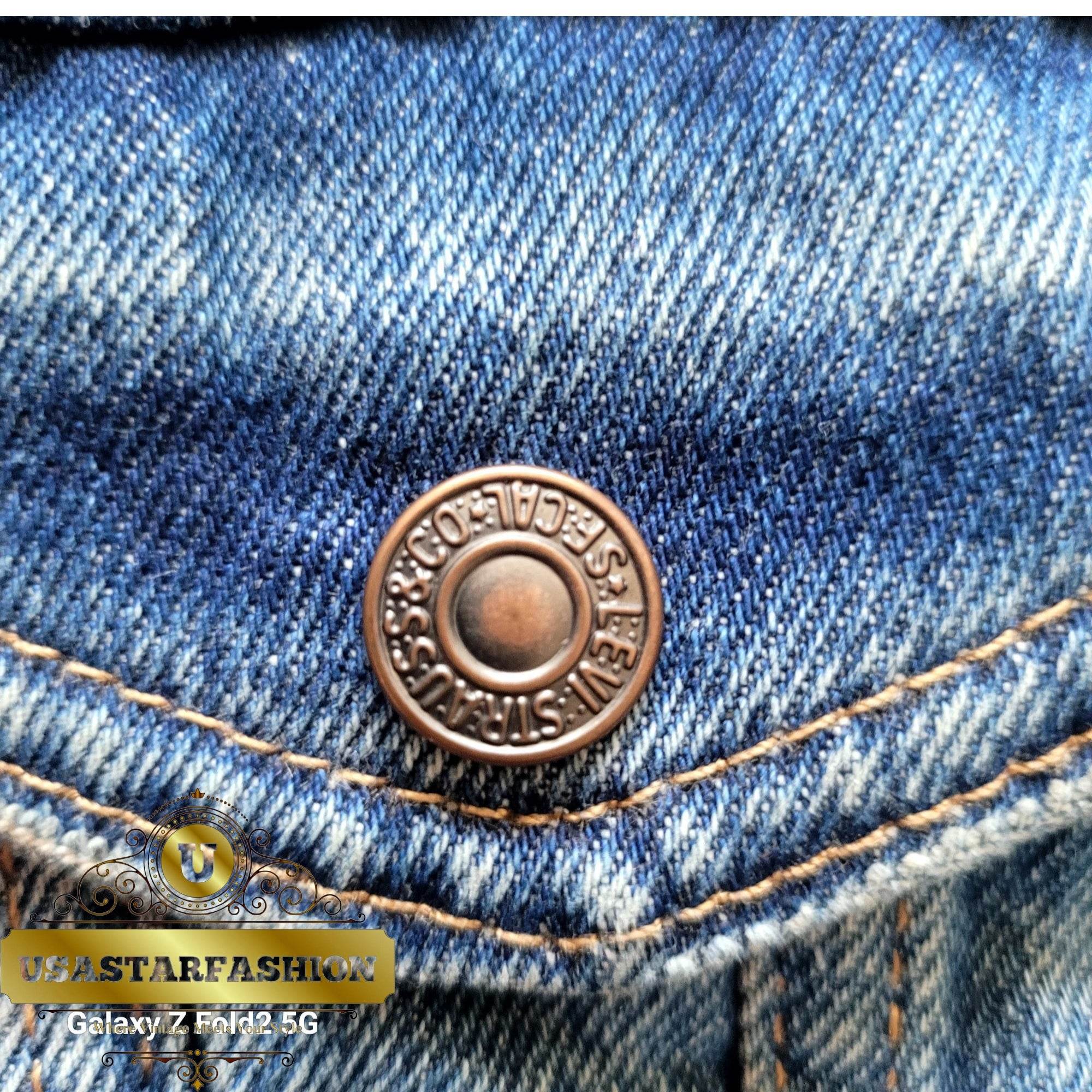 Vintage Levi’s Sherpa Trucker Jacket – Blue Denim, Size XS - USASTARFASHION