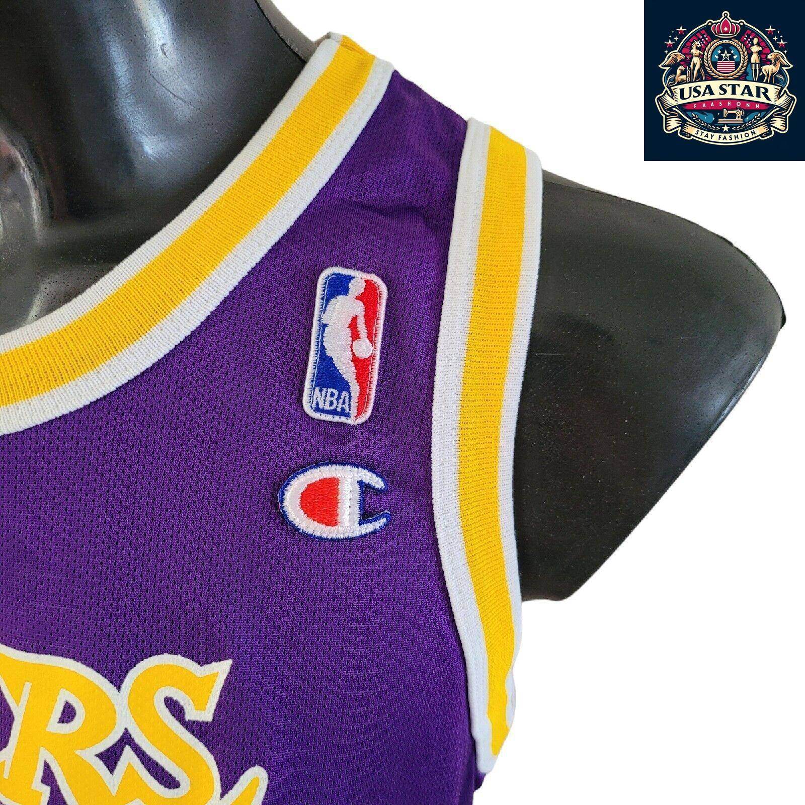 VINTAGE LOS ANGELES LAKERS NBA JERSEY 1 BARNETT CHAMPION SIZE Youth XL Adult S - USASTARFASHION