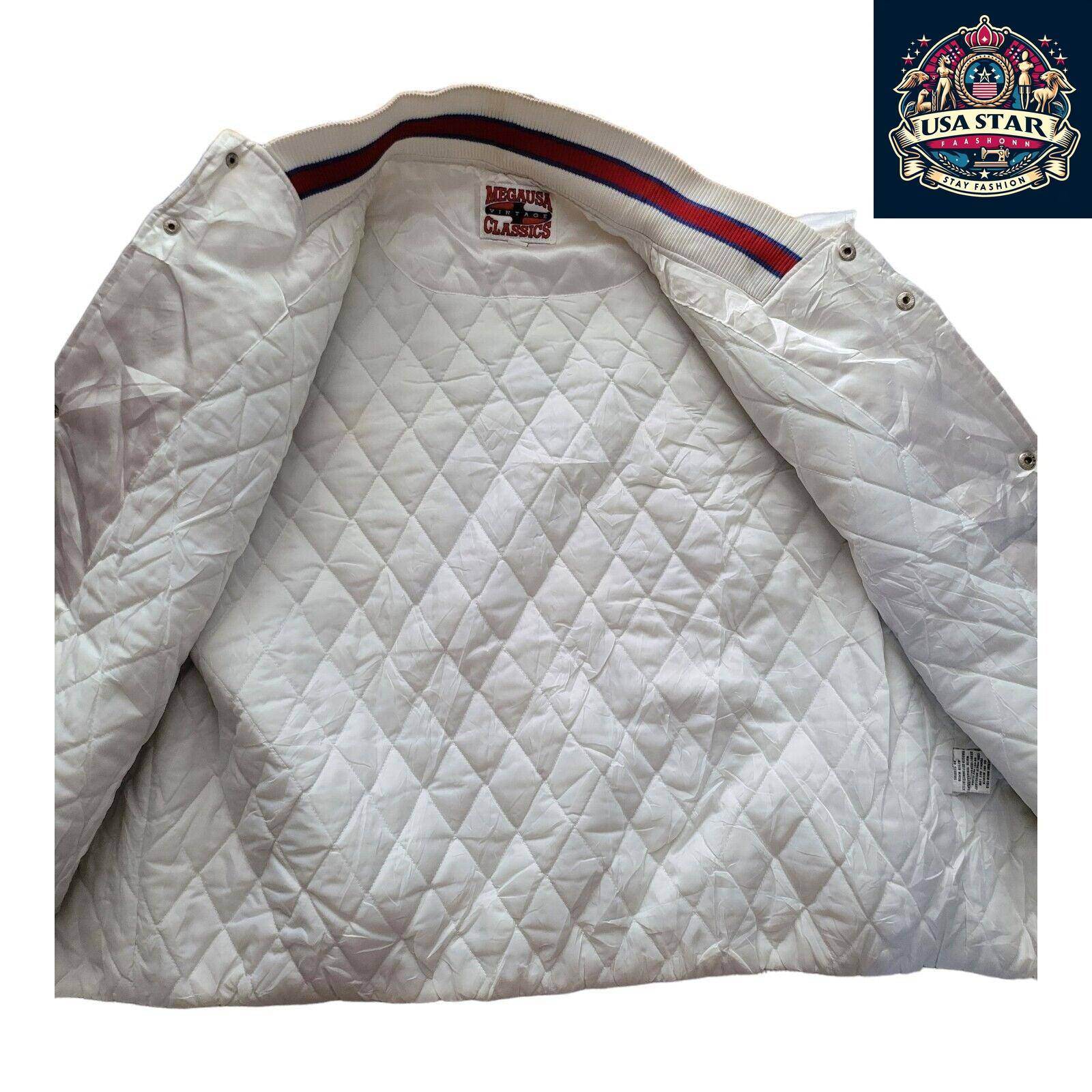 Vintage MegaUSA Classics Puerto Rico 21 Boricua Embroidered Satin Jacket Sz XXL - USASTARFASHION
