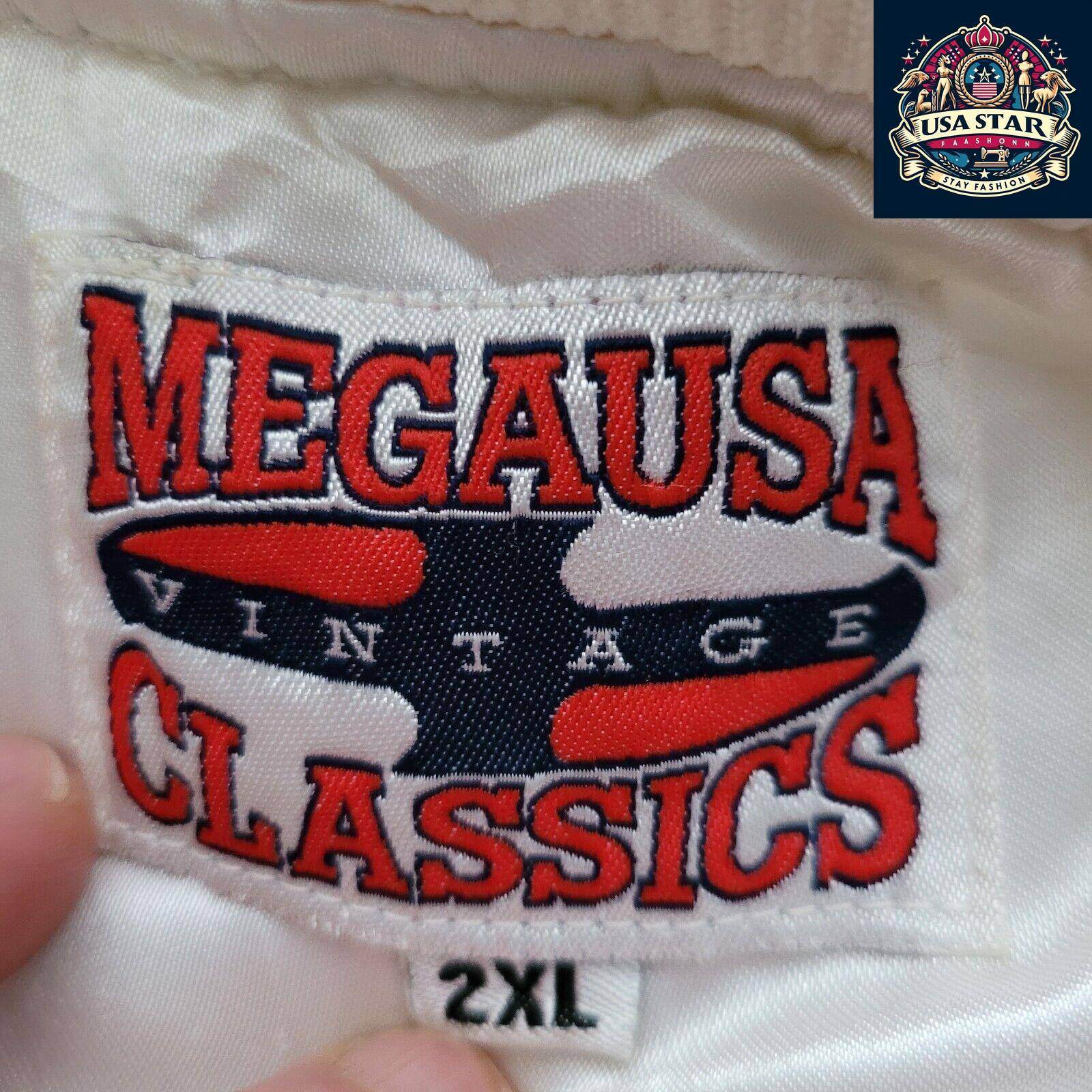 Vintage MegaUSA Classics Puerto Rico 21 Boricua Embroidered Satin Jacket Sz XXL - USASTARFASHION
