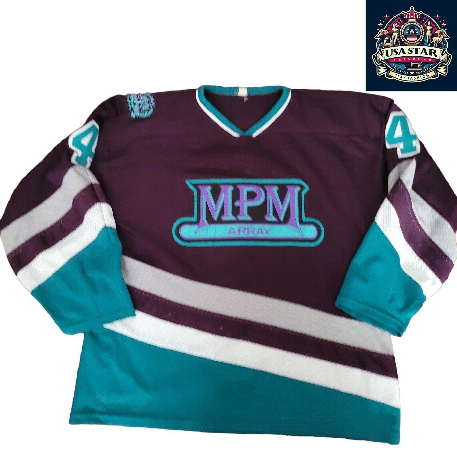 Vintage MPM Array 4 Hockey Jersey Purple Teal - 10th Anniversary Edition - ... - USASTARFASHION