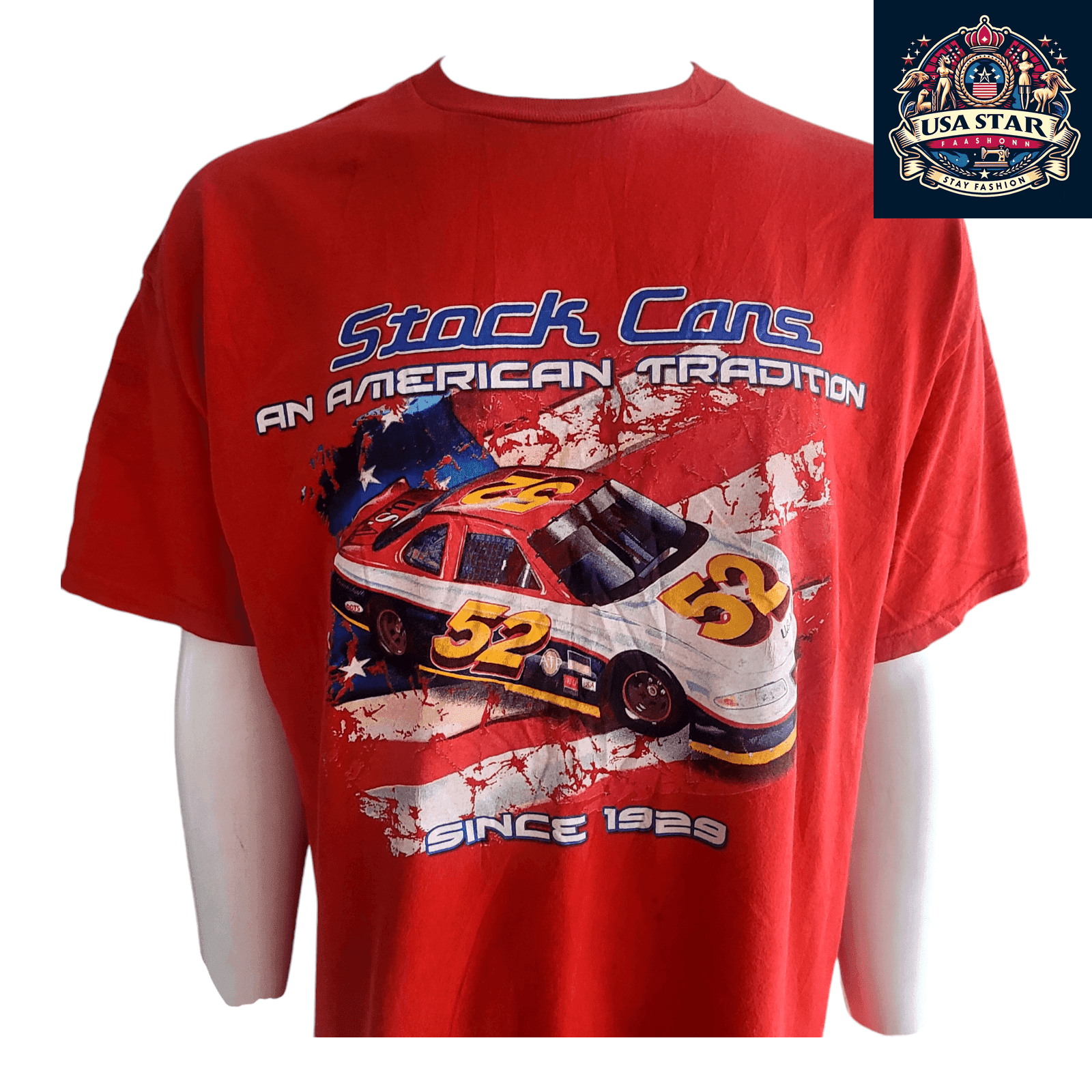 Vintage NASCAR T-Shirt - Red 2XL - 100% Cotton - Made in USA - Durable and Comfortable Design - USASTARFASHION