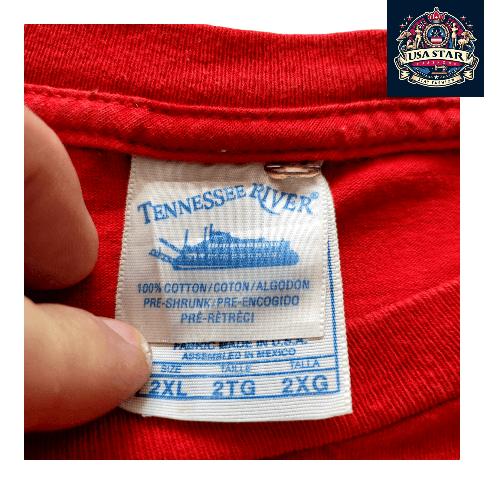 Vintage NASCAR T-Shirt - Red 2XL - 100% Cotton - Made in USA - Durable and Comfortable Design - USASTARFASHION