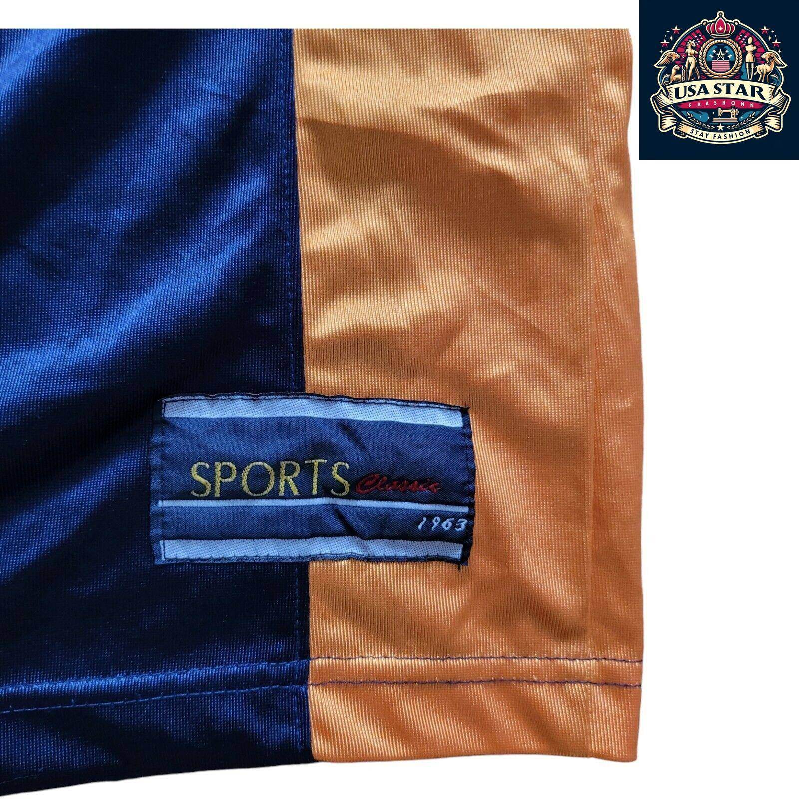 Vintage Navy Blue and Yellow Football Jersey 03 L - USASTARFASHION