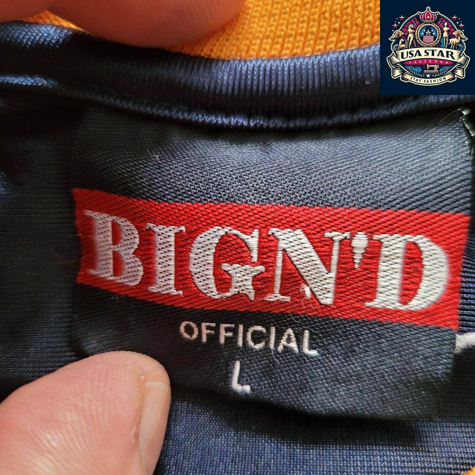 Vintage Navy Blue and Yellow Football Jersey 03 L - USASTARFASHION