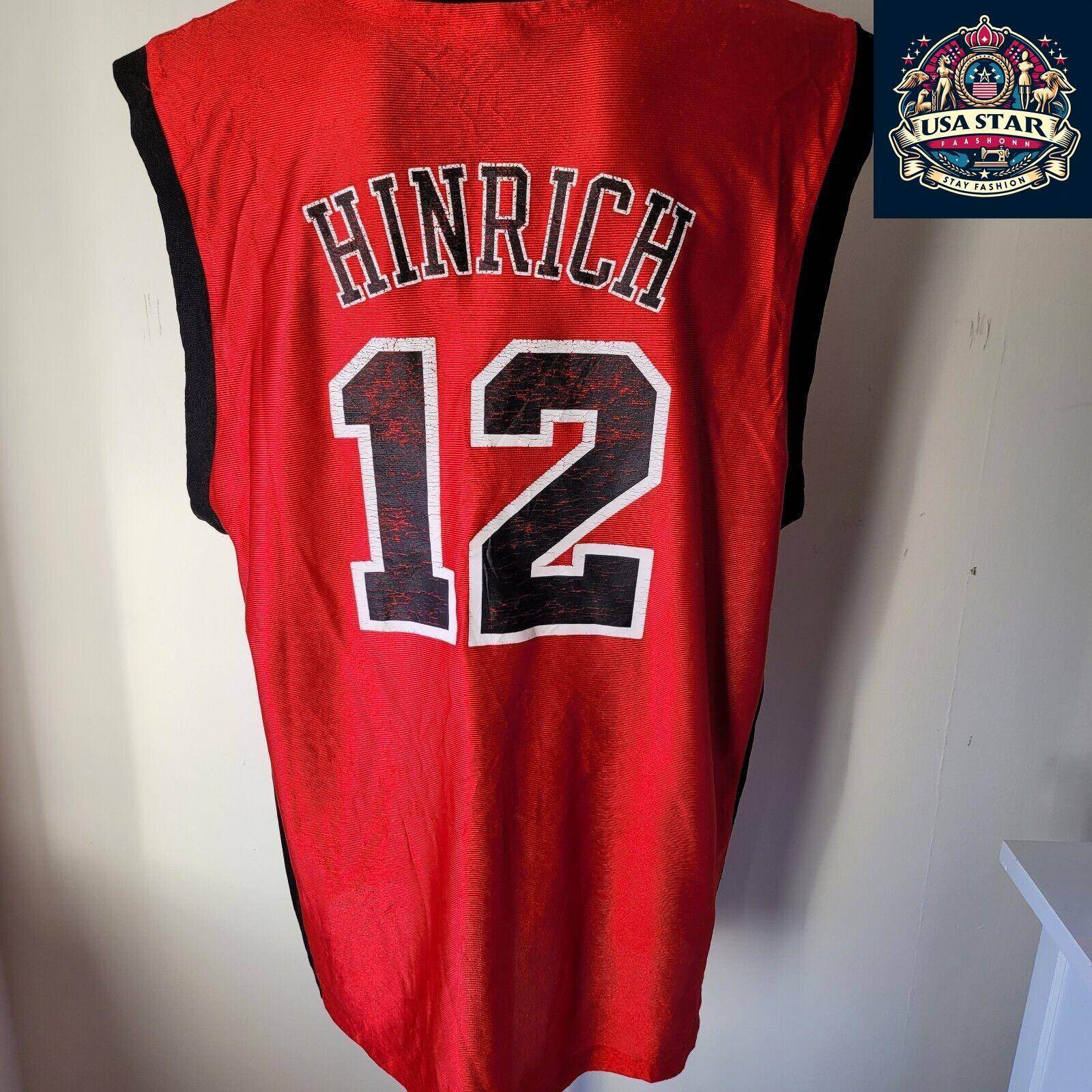 Vintage NBA Chicago Bulls Kirk Hinrich 12 Red Swingman Jersey Mens L - USASTARFASHION