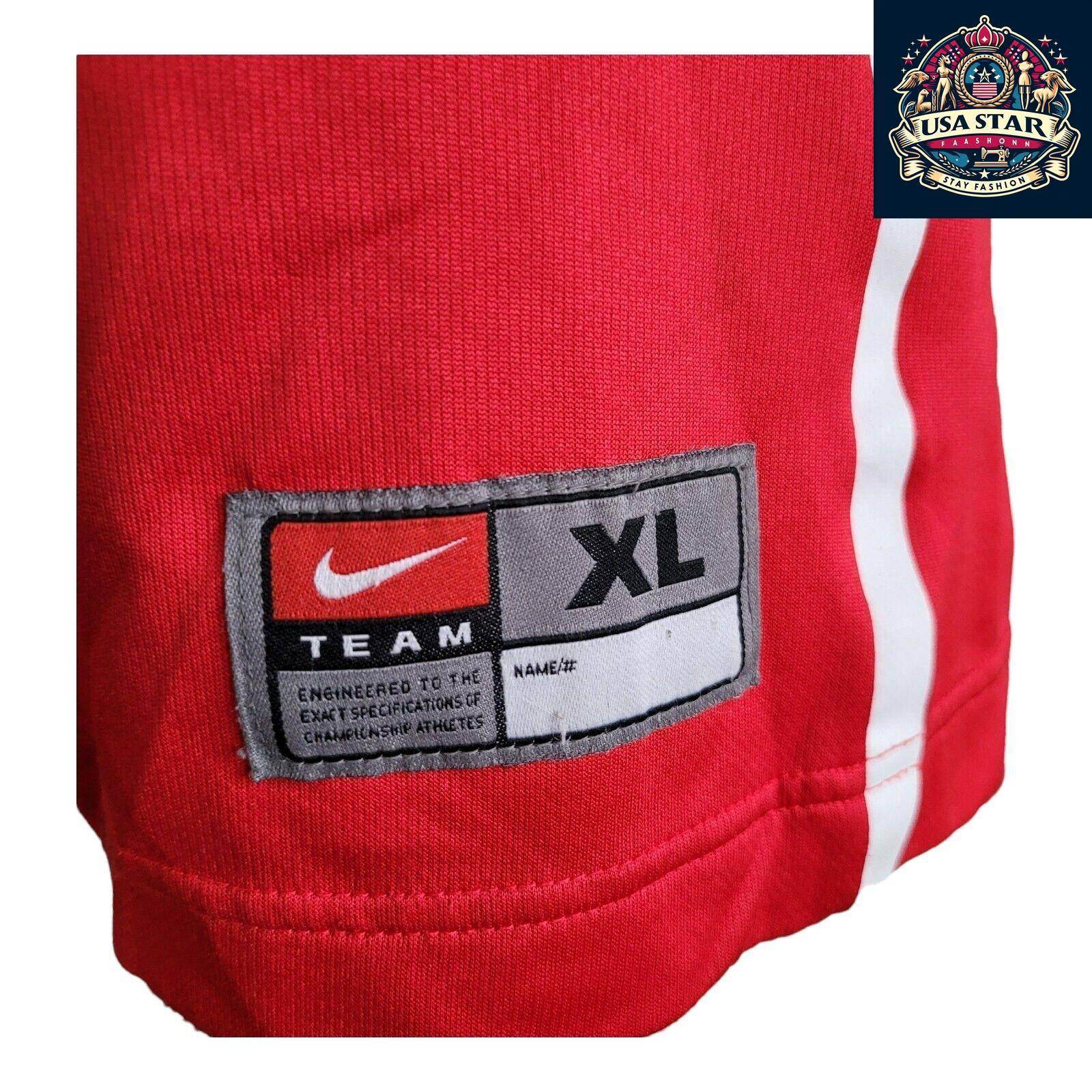 Vintage Nike WPI 33 XL Basketball Jersey in Rich Red - Comfortable & Stylish Sportswear - USASTARFASHION