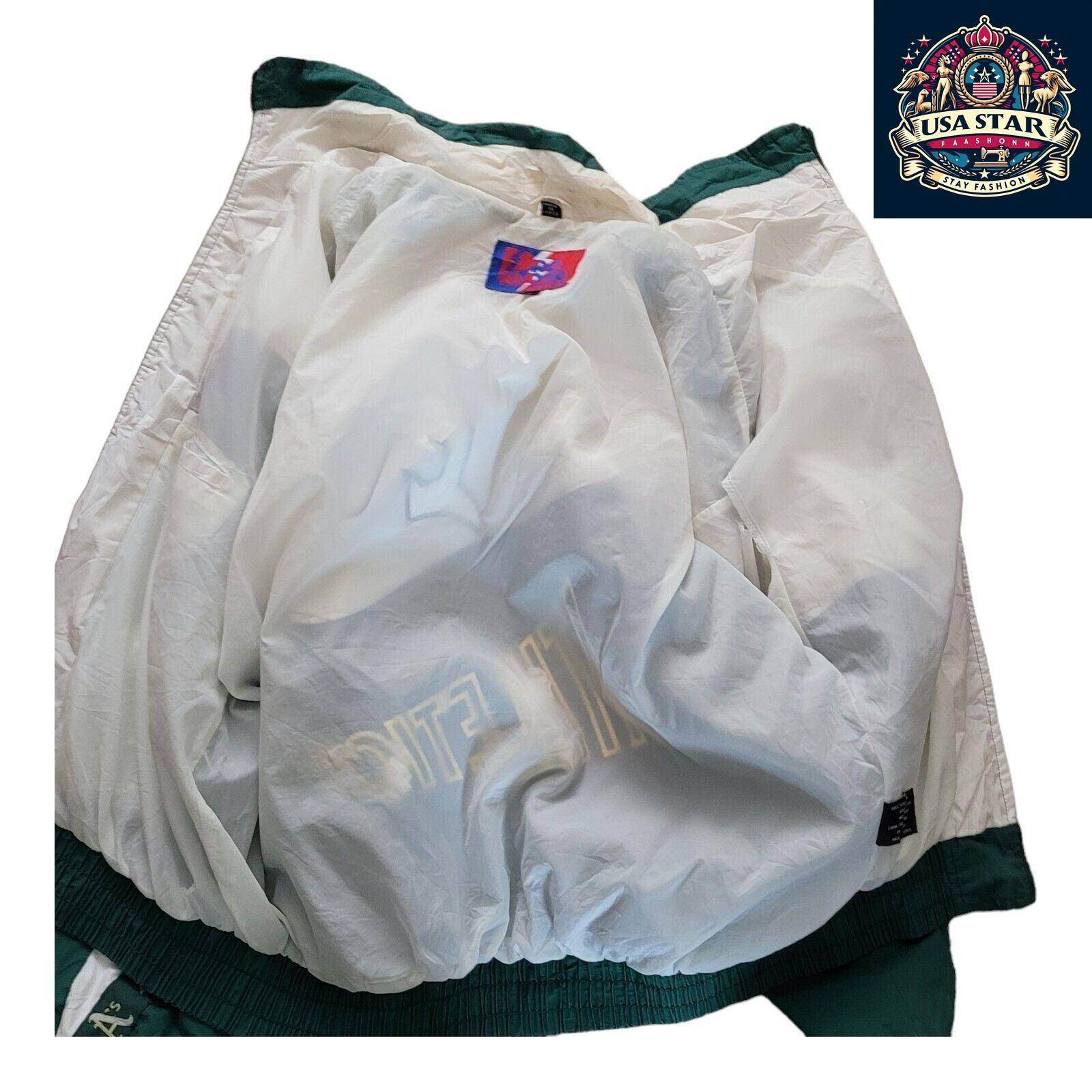 Vintage Pro Player 80s / 90s Oakland A’s Embroidered Logo Jacket Size Large... - USASTARFASHION