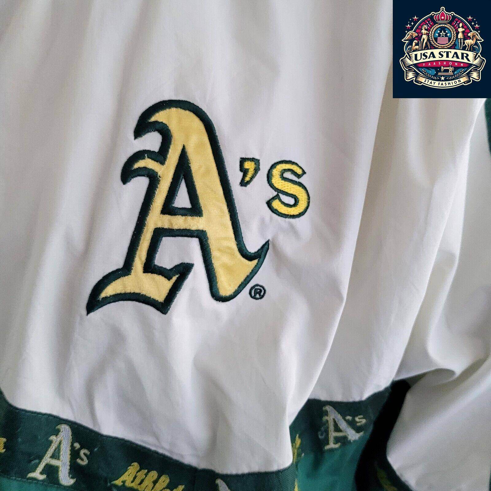 Vintage Pro Player 80s / 90s Oakland A’s Embroidered Logo Jacket Size Large... - USASTARFASHION