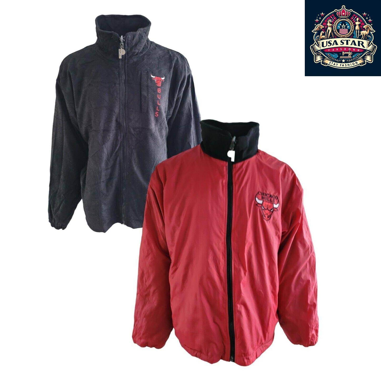 Vintage Pro Player Chicago Bulls Reversible Jaxket Large - USASTARFASHION
