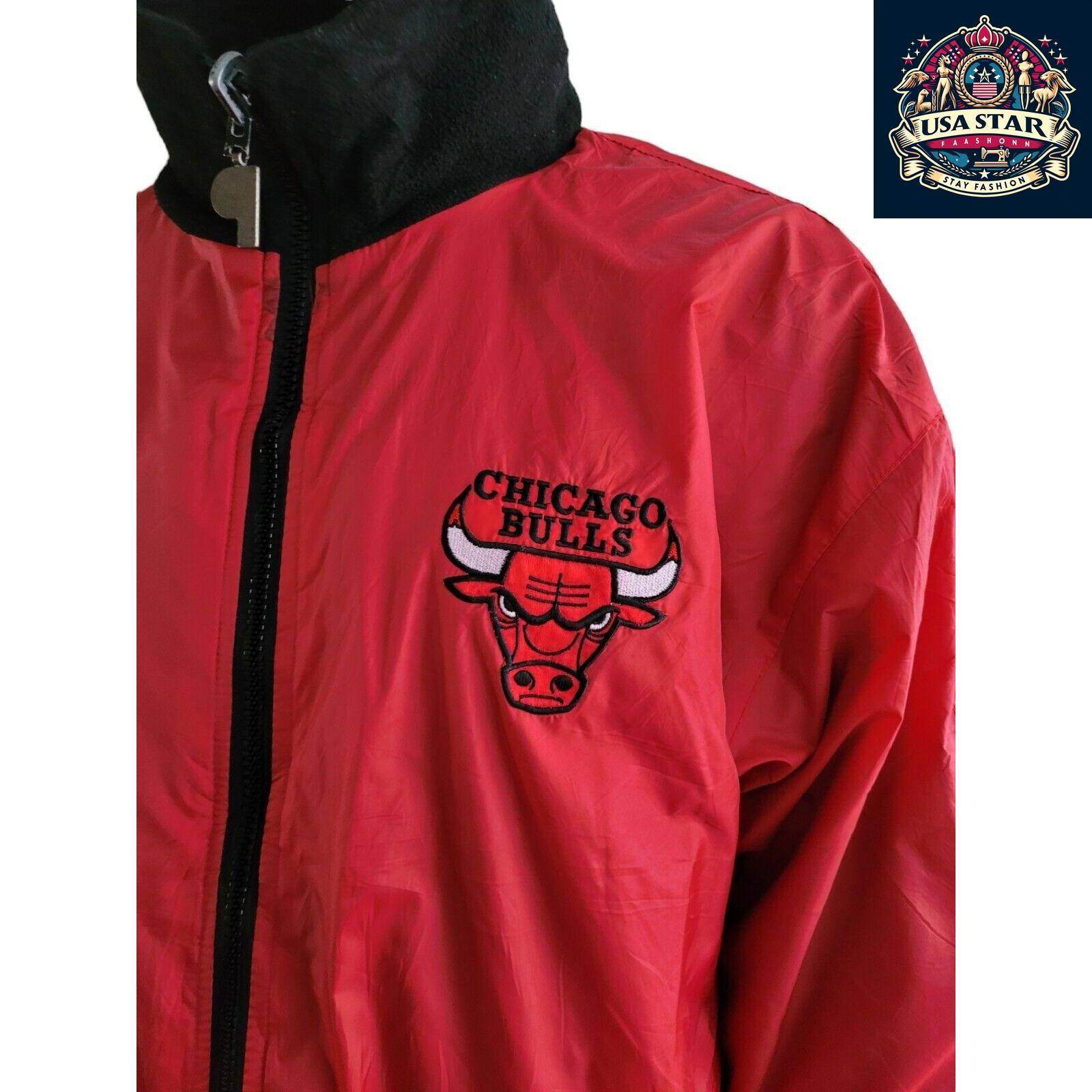 Vintage Pro Player Chicago Bulls Reversible Jaxket Large - USASTARFASHION