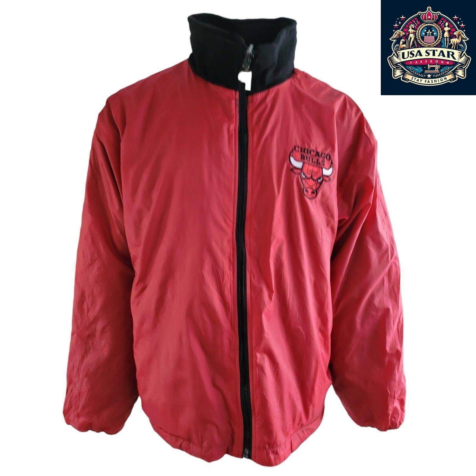 Vintage Pro Player Chicago Bulls Reversible Jaxket Large - USASTARFASHION
