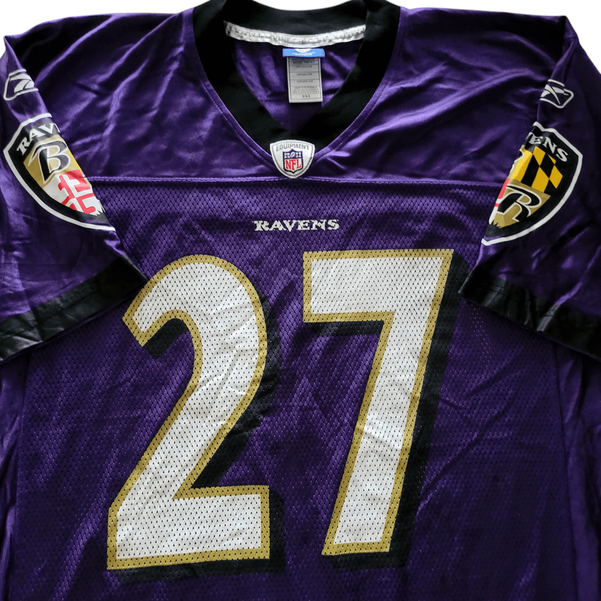 Vintage Reebok Ray Rice Jersey #27 - Baltimore Ravens, Size M, Authentic NFL Clothing - USASTARFASHION