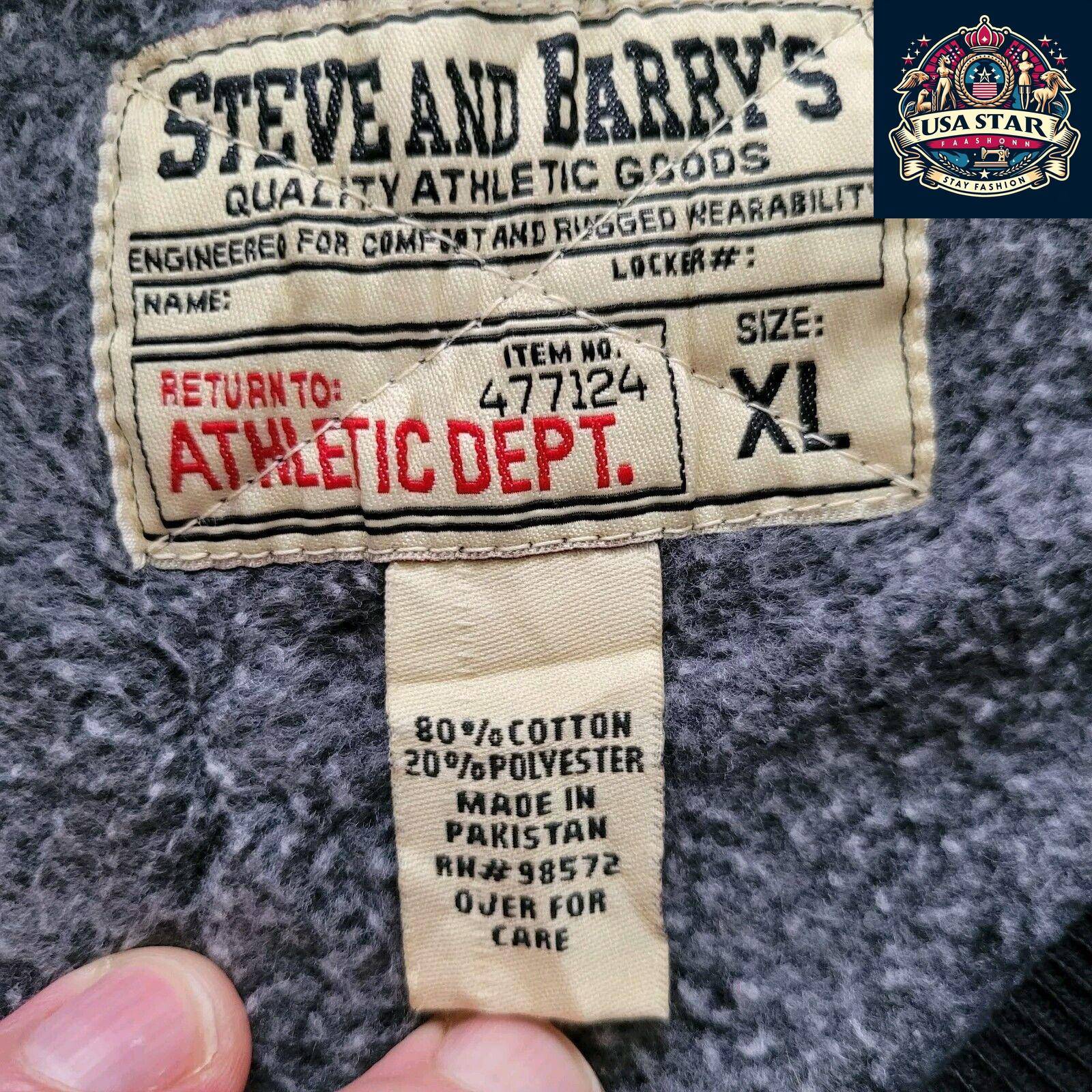 Vintage Steve and Barrys "THE D" DETROIT Black sweatshirt Xlarge - USASTARFASHION