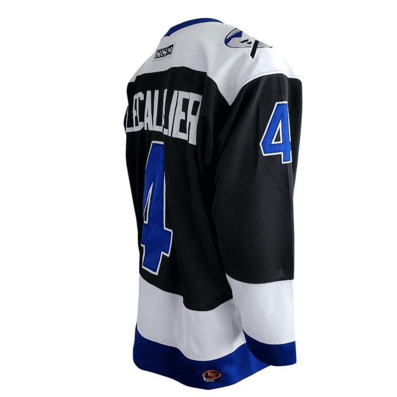 Vintage Tampa Bay Lightning Jersey - Vinny Lecavalier 4, CCM NHL, Size M, Black/White/Blue - USASTARFASHION