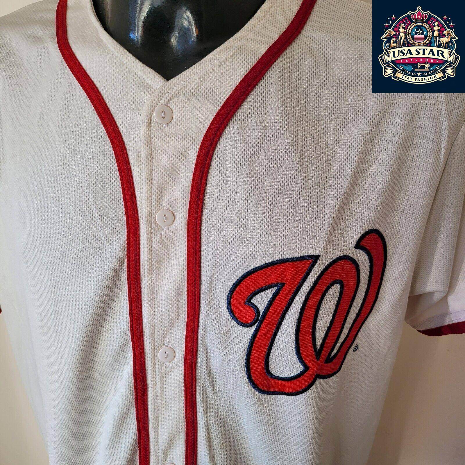 Vintage Washington Nationals MLB Baseball Jersey Adult (M) The Tombs 5 - USASTARFASHION